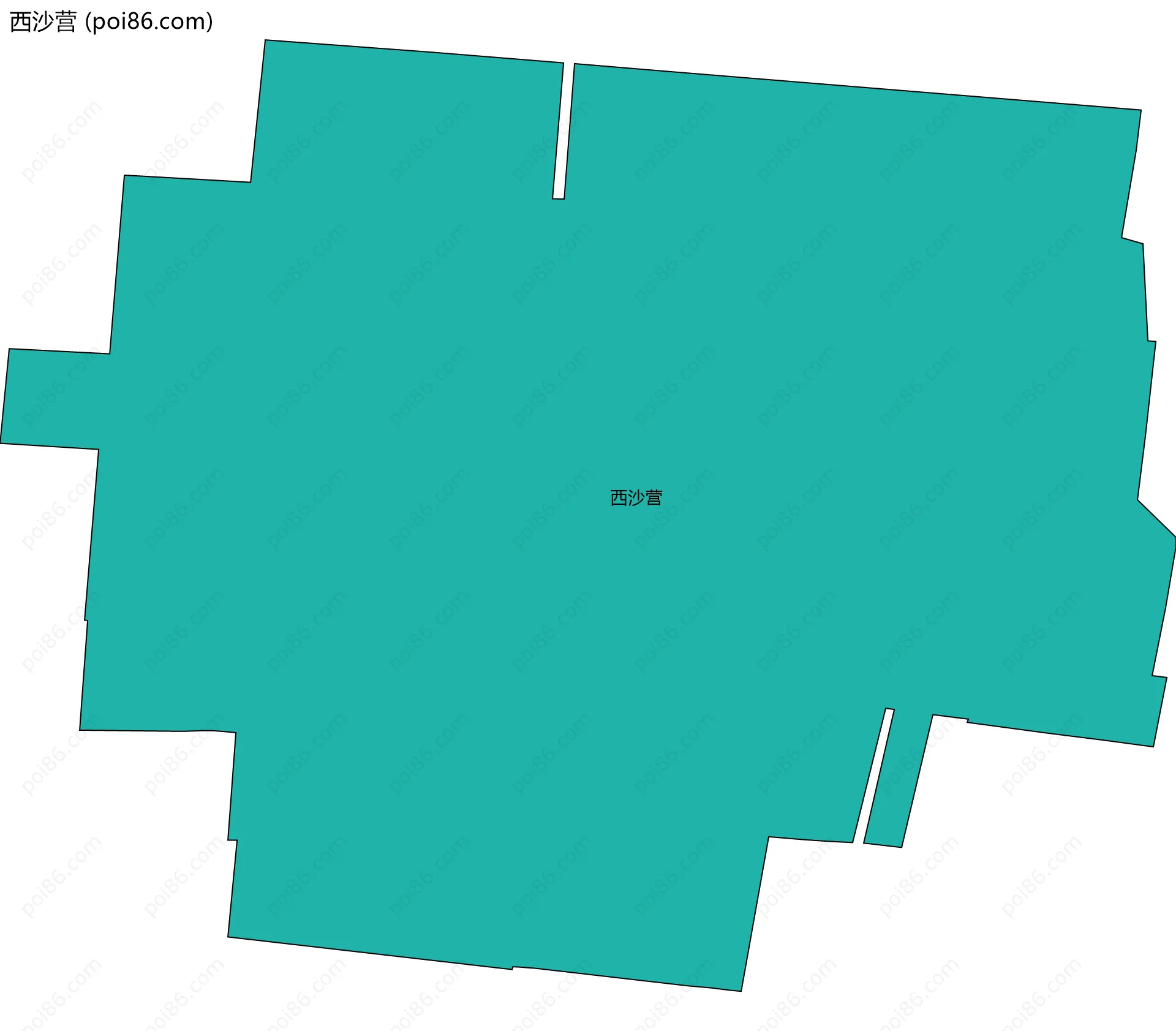 西沙营边界地图