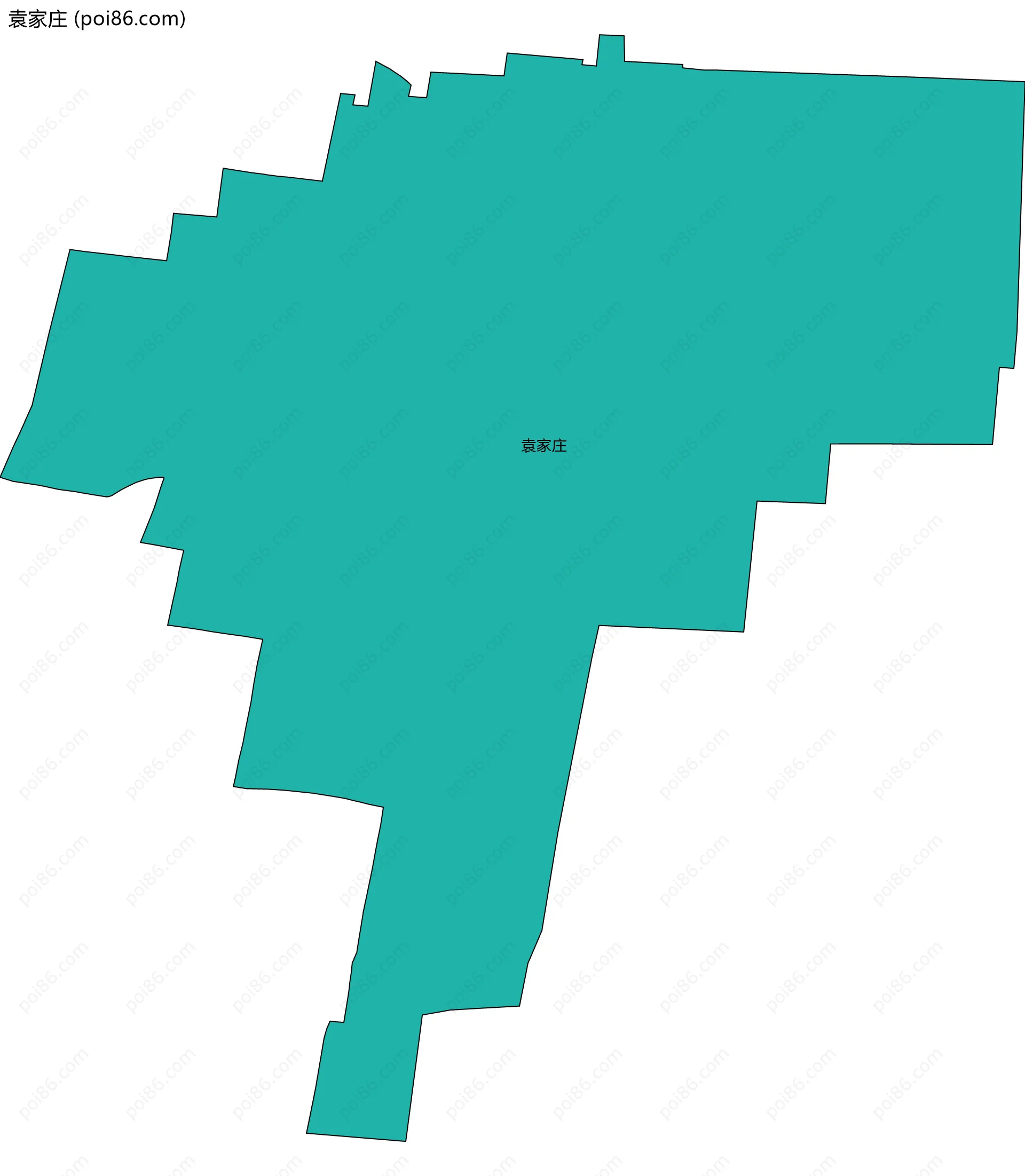 袁家庄边界地图