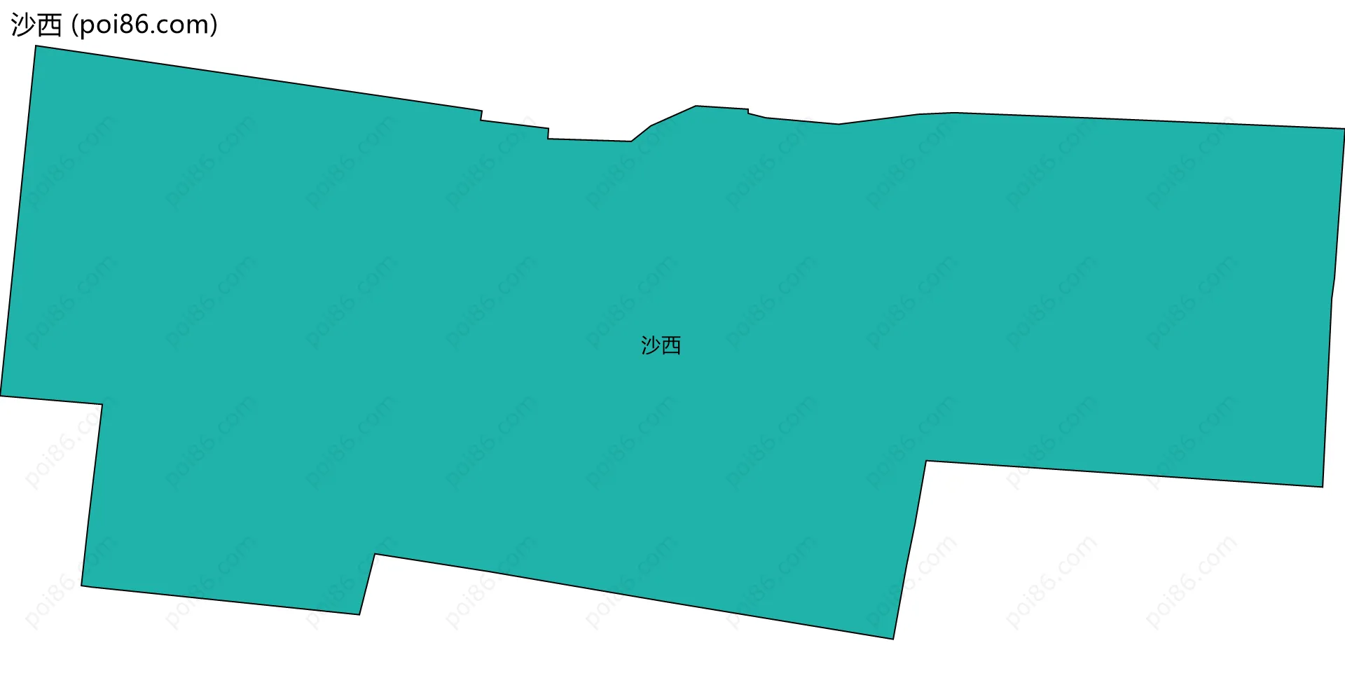 沙西边界地图
