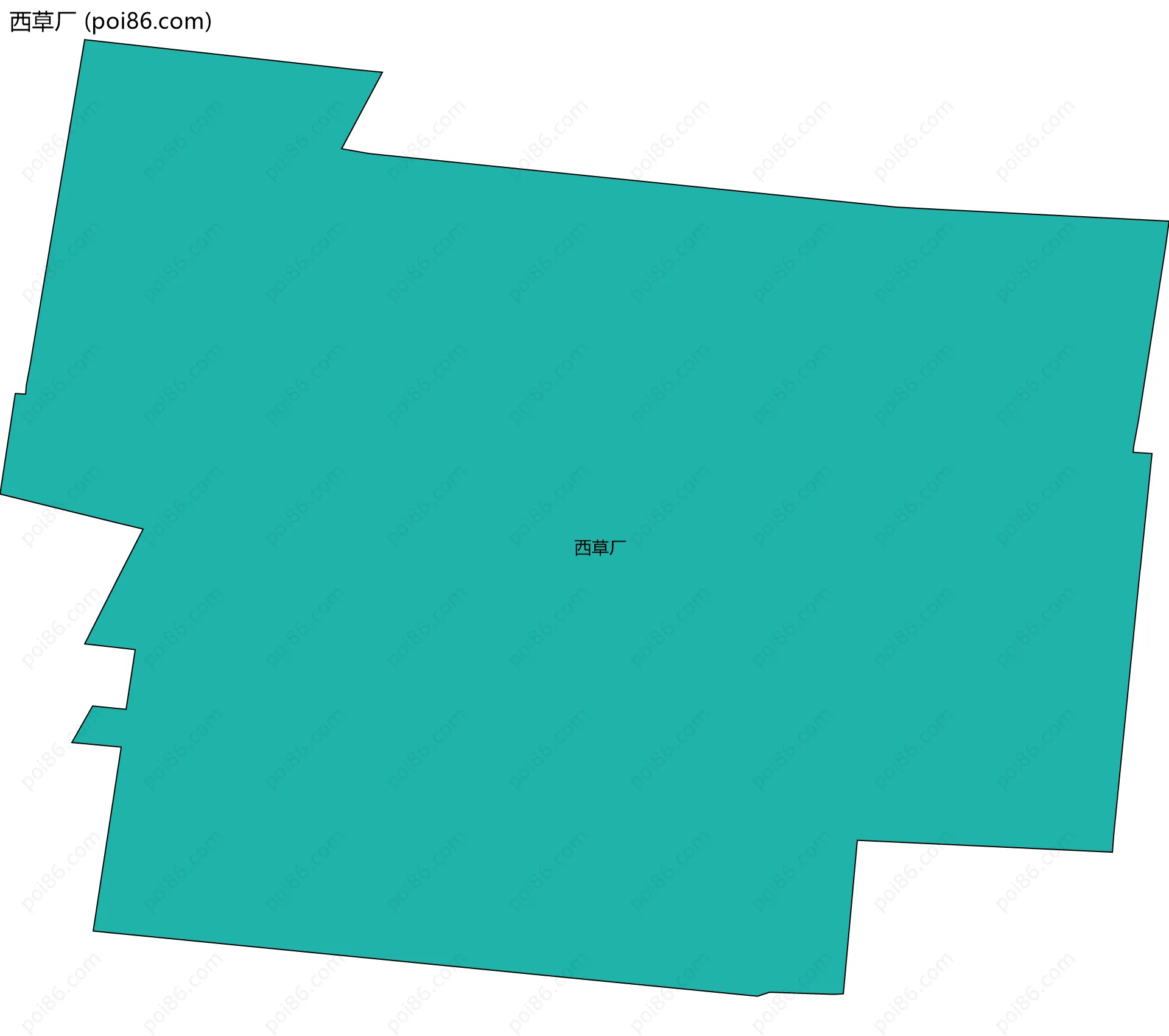 西草厂边界地图