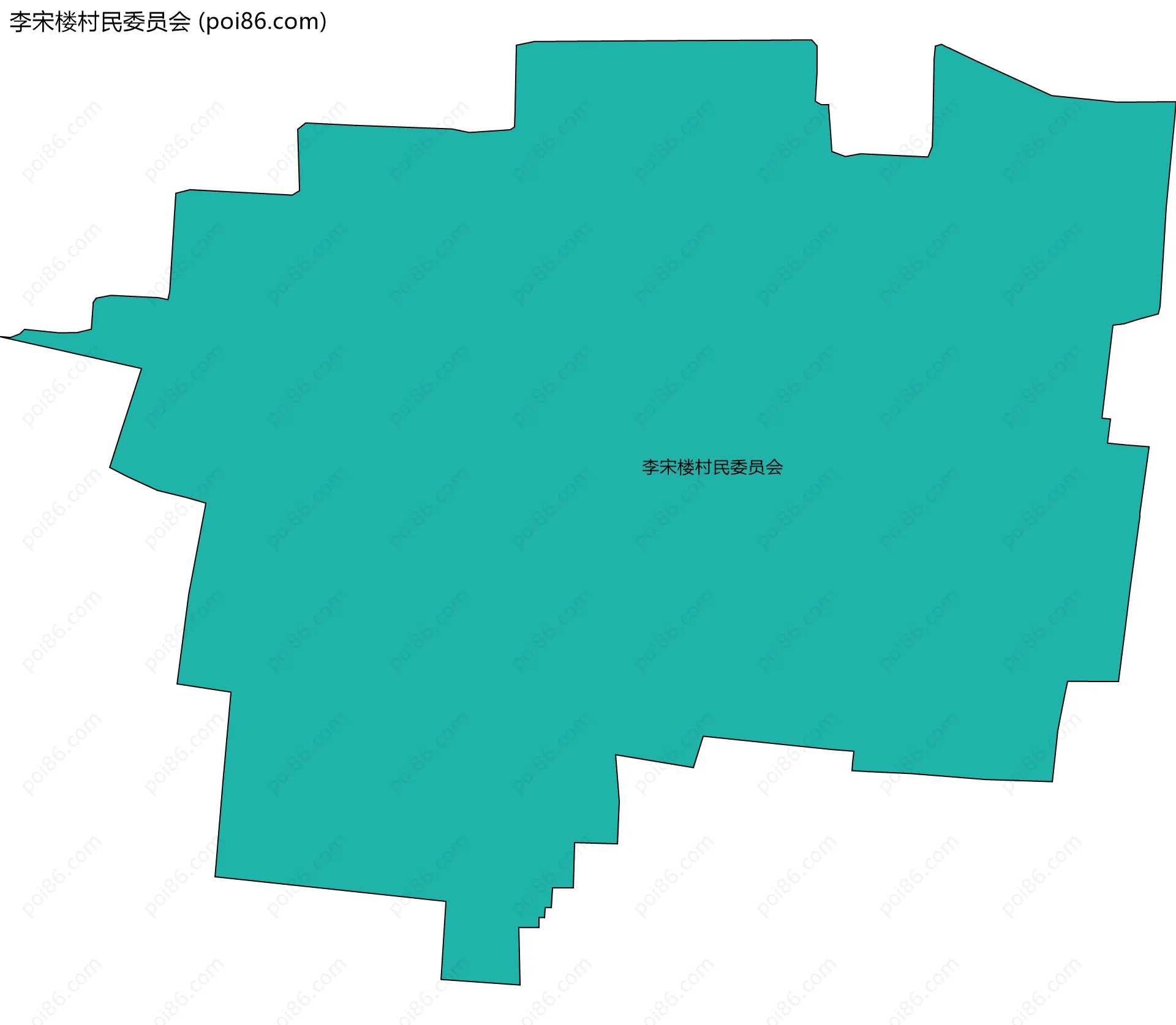 李宋楼村民委员会边界地图
