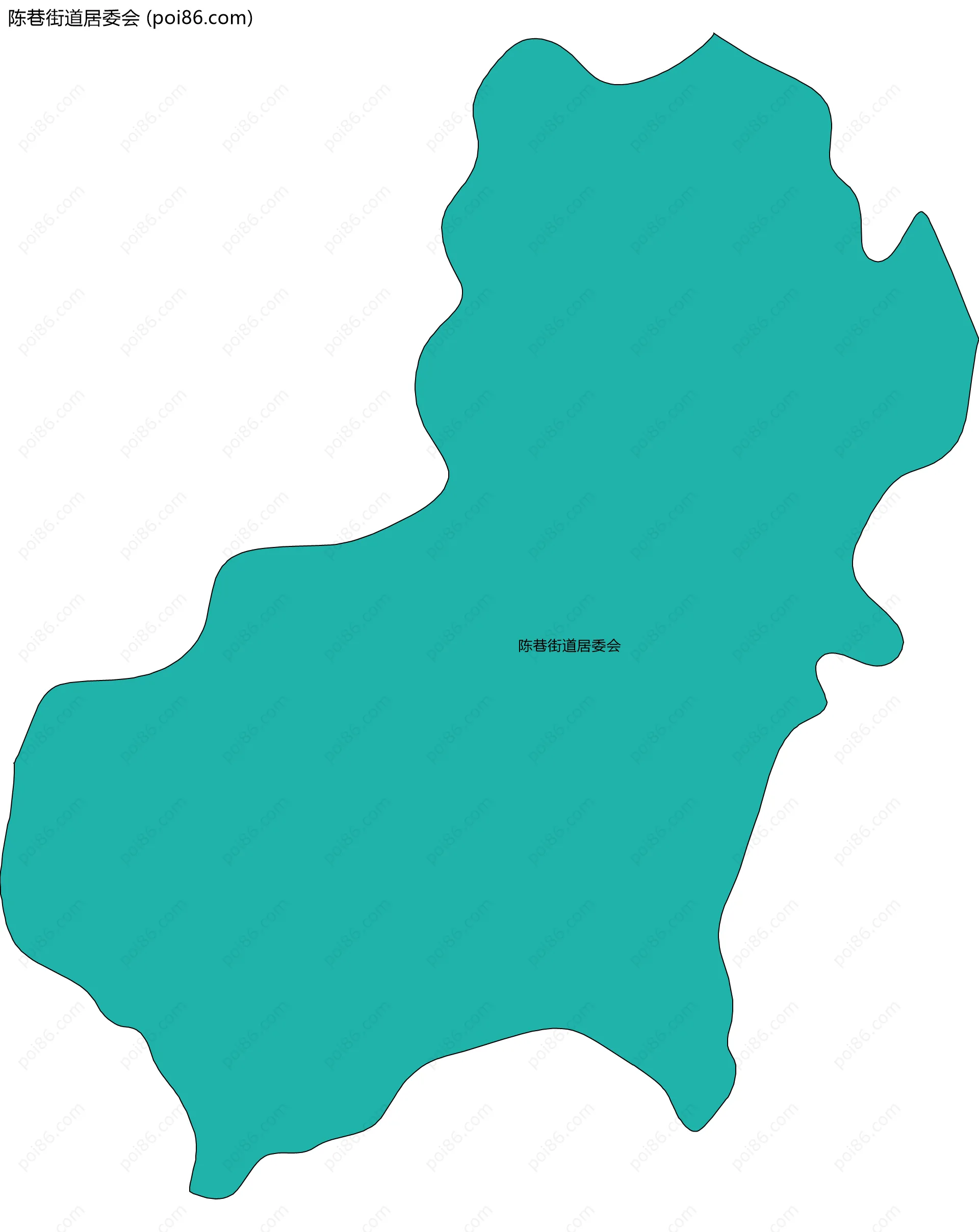 陈巷街道居委会边界地图