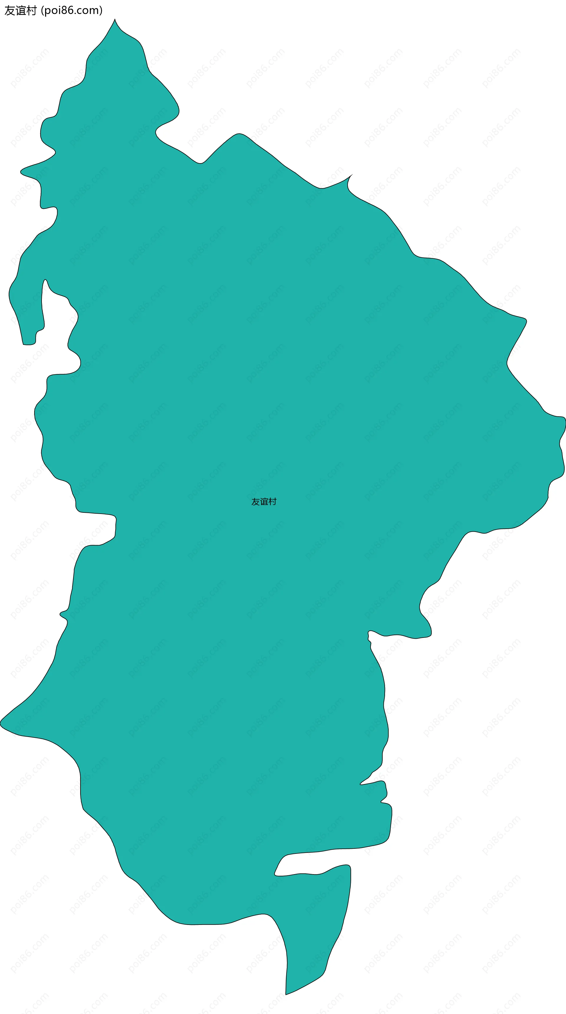 友谊村边界地图