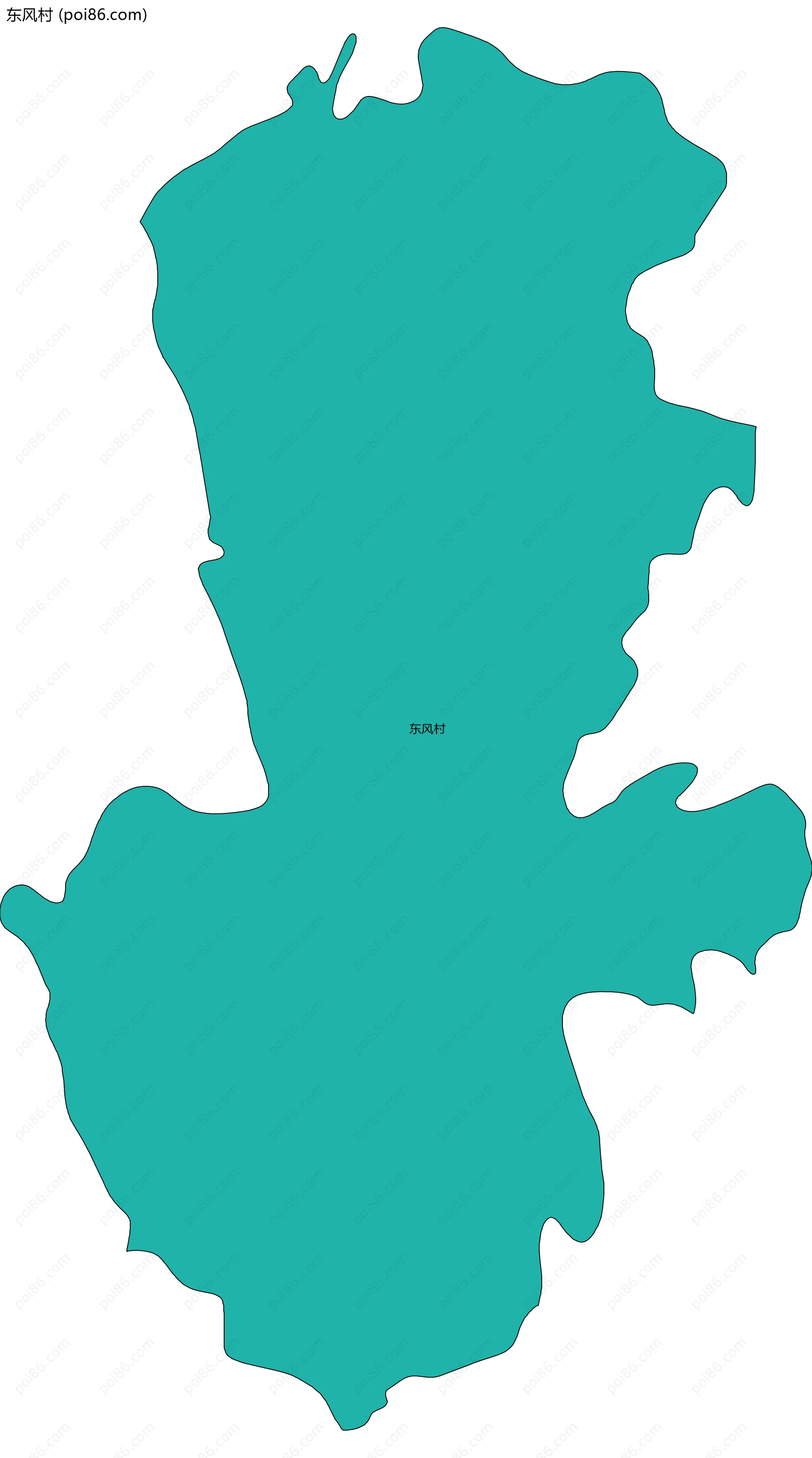 东风村边界地图