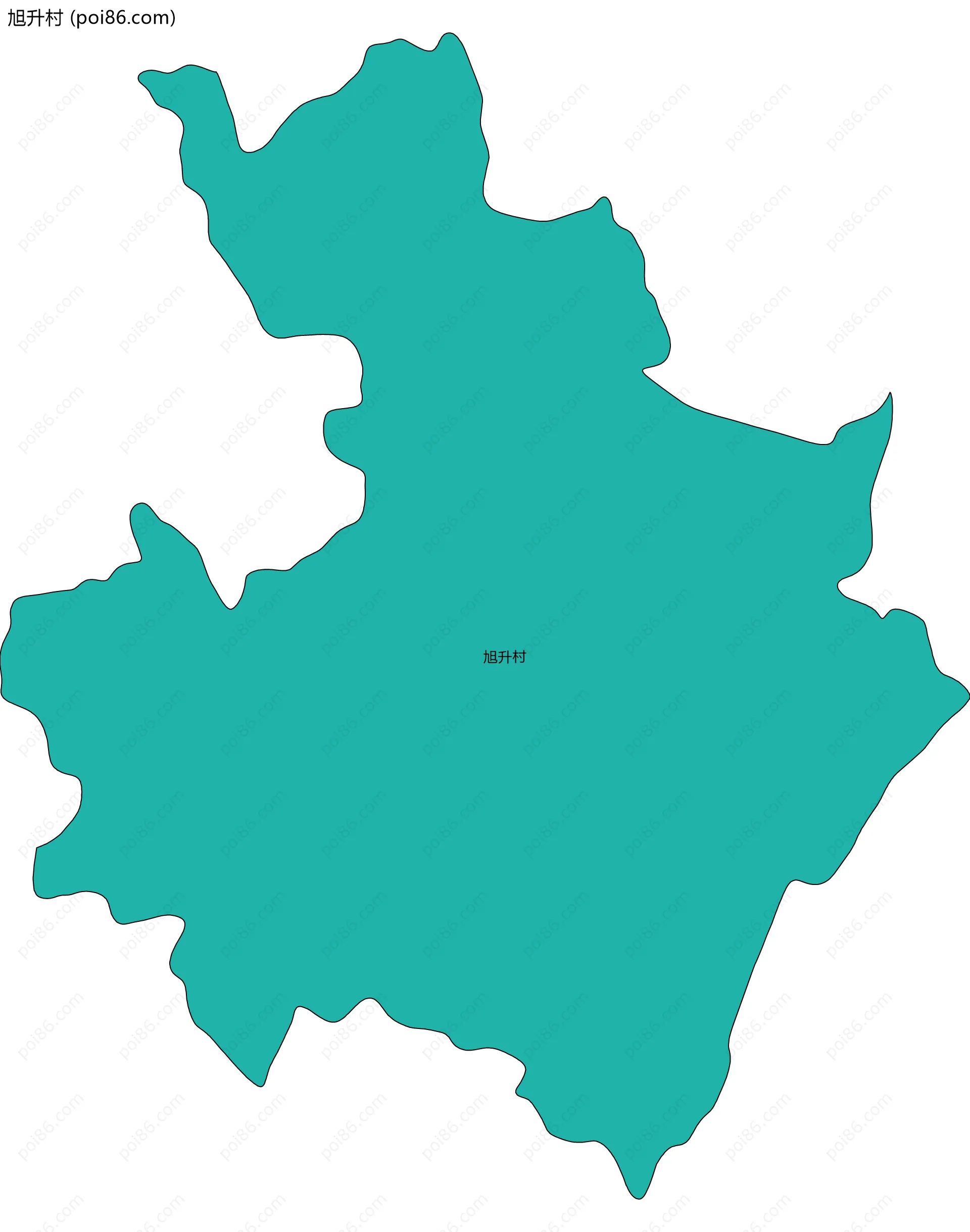 旭升村边界地图