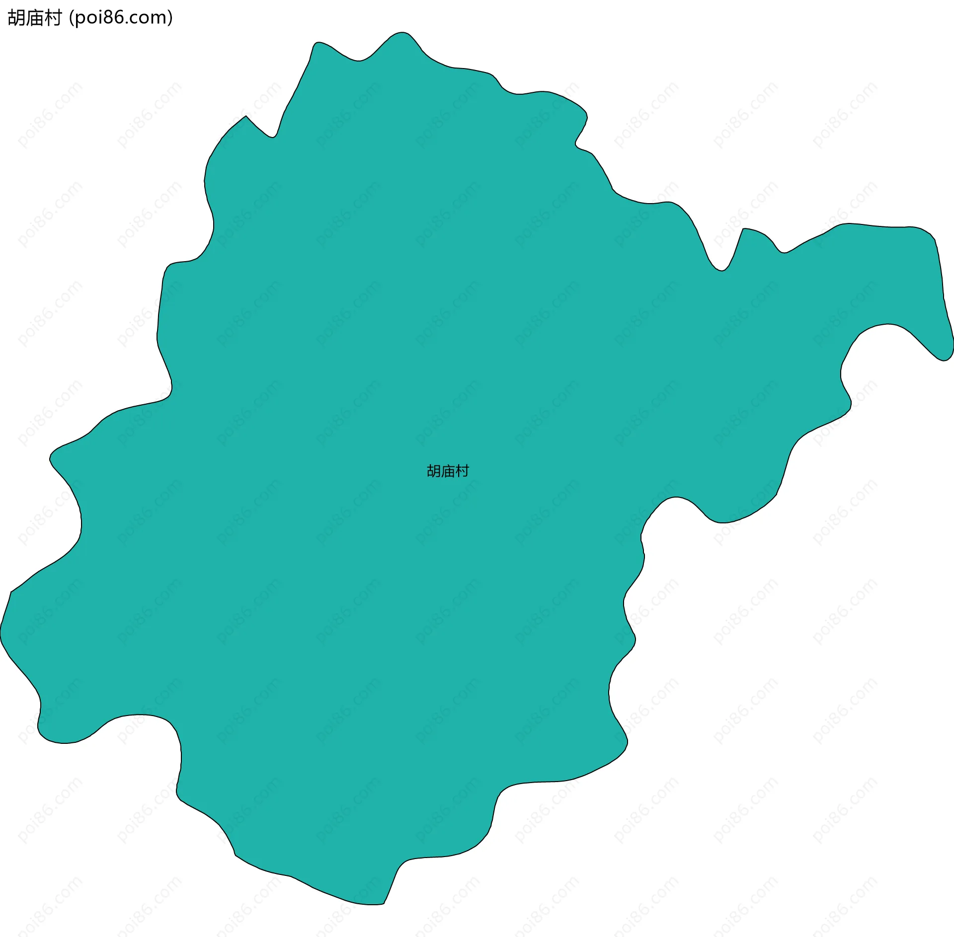 胡庙村边界地图
