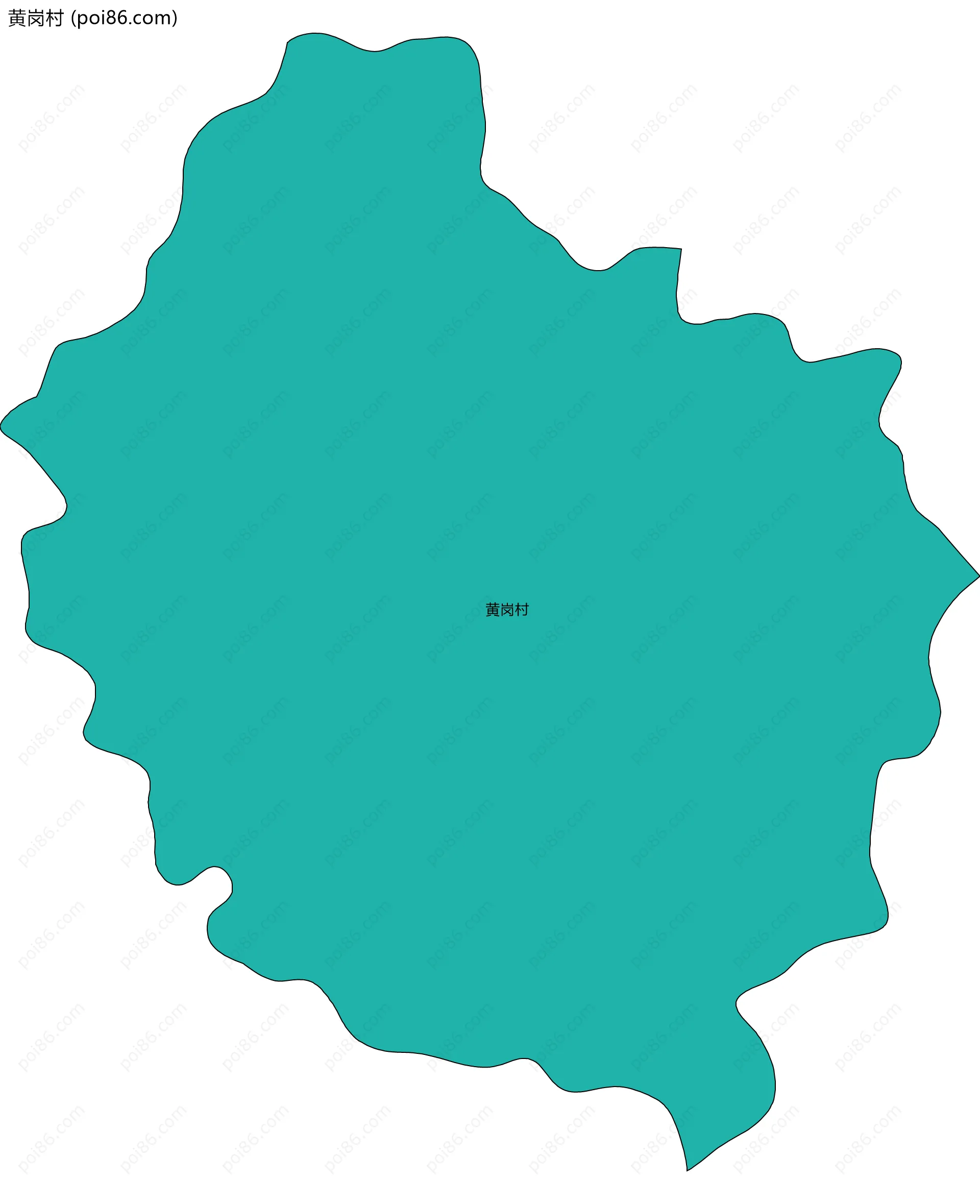 黄岗村边界地图