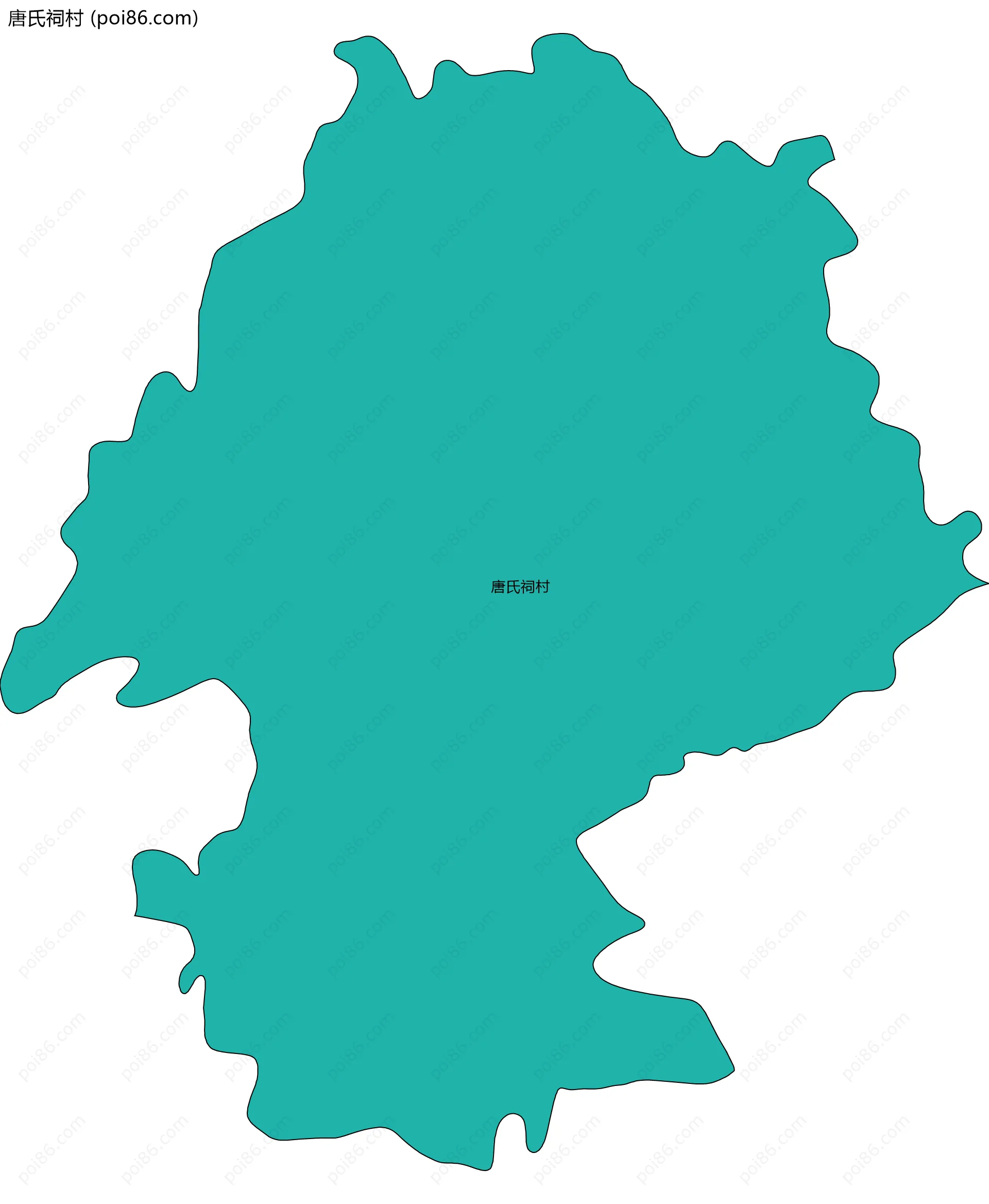 唐氏祠村边界地图