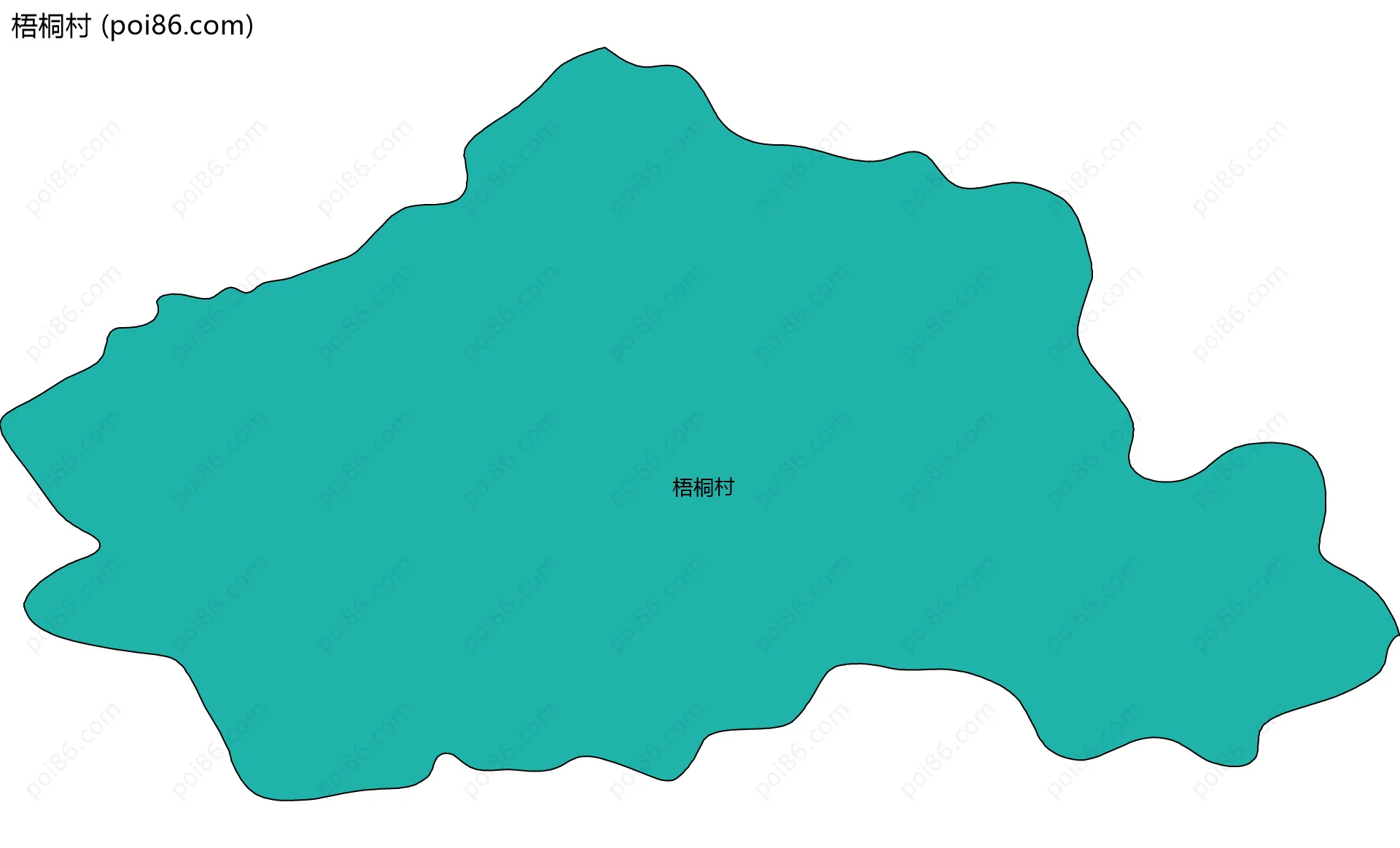 梧桐村边界地图