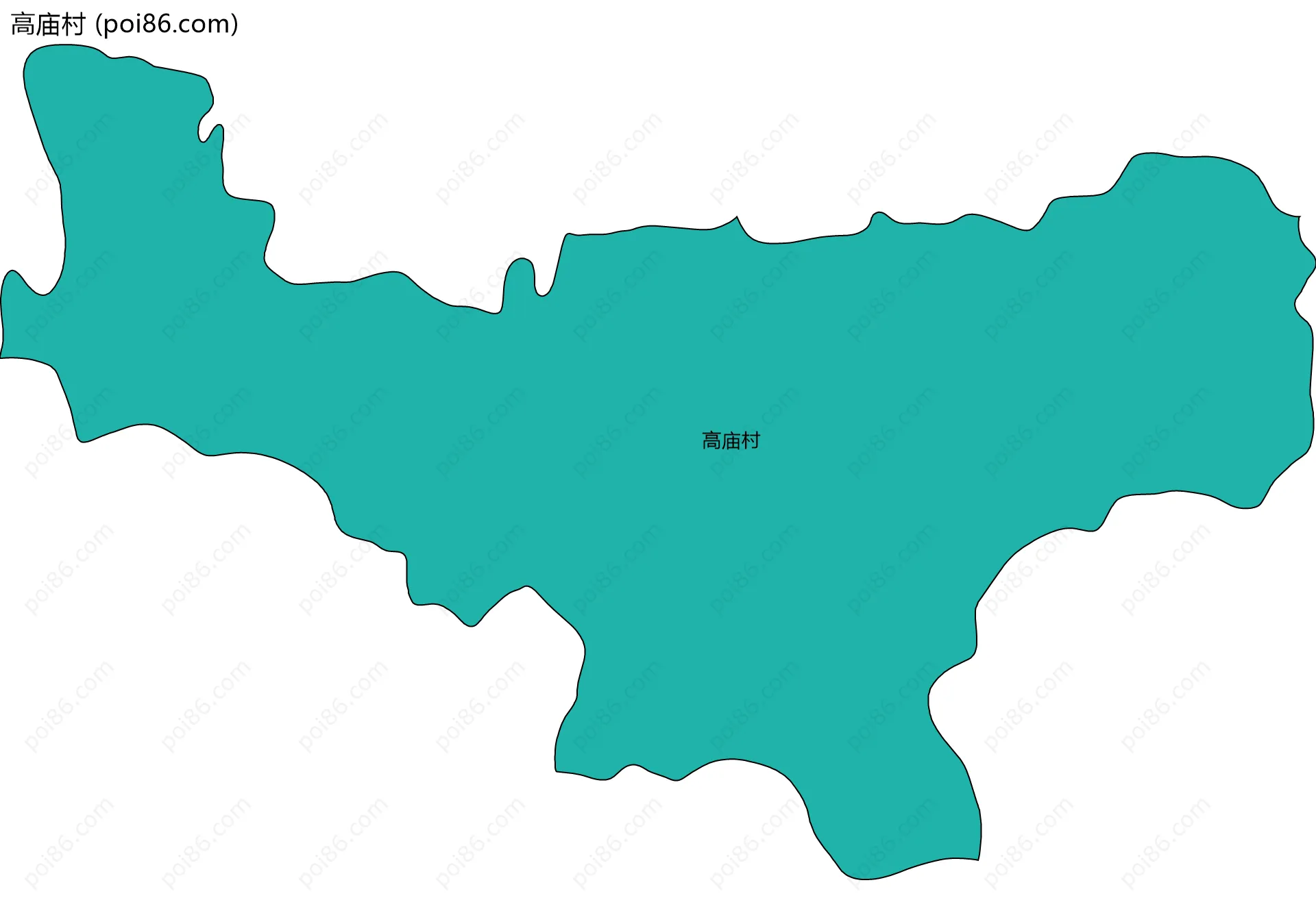 高庙村边界地图