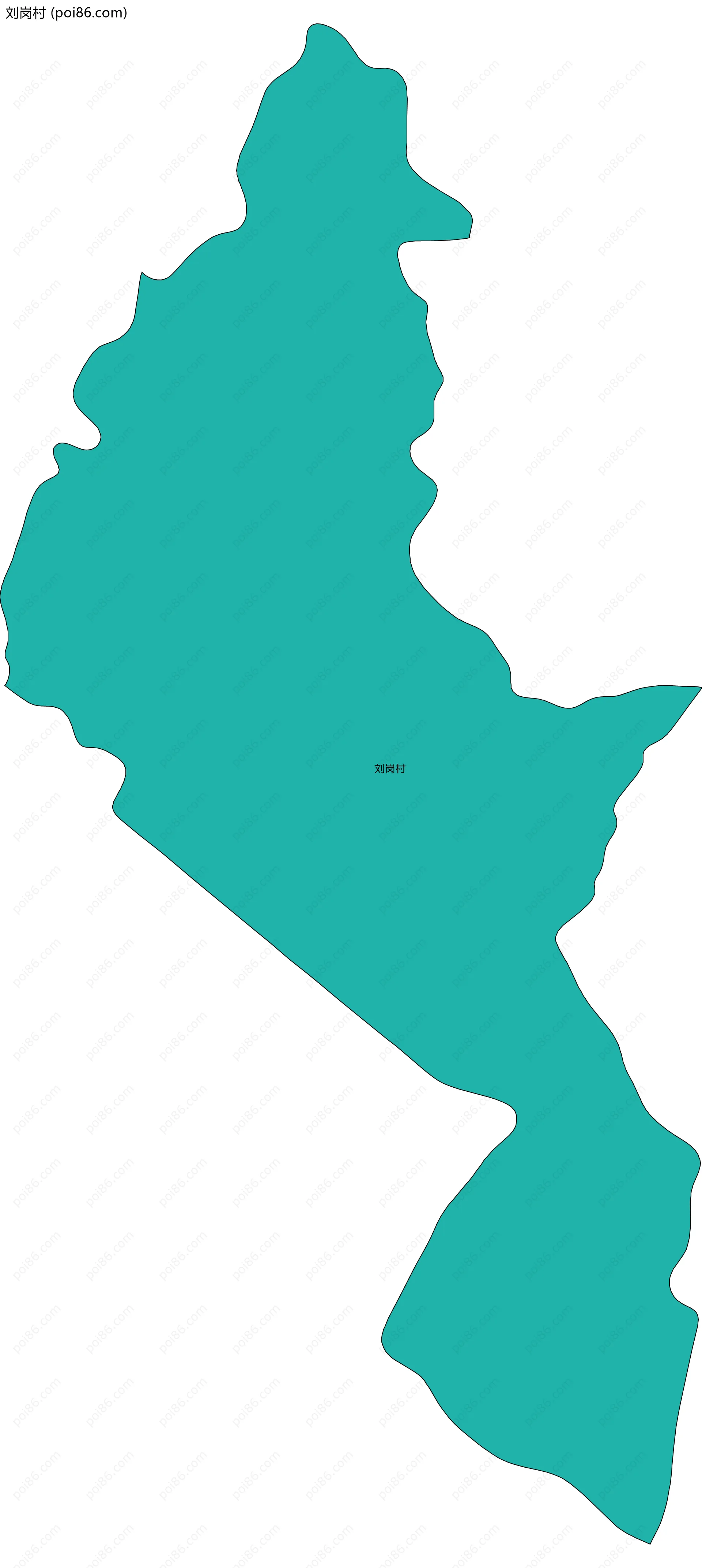 刘岗村边界地图