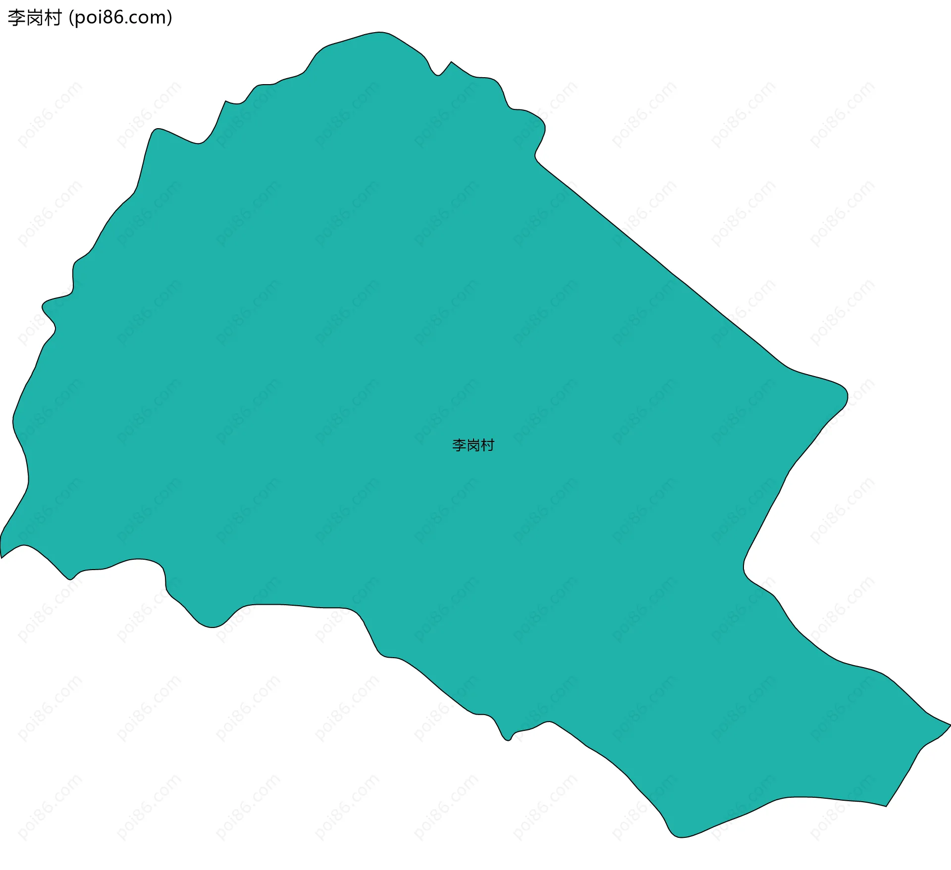 李岗村边界地图