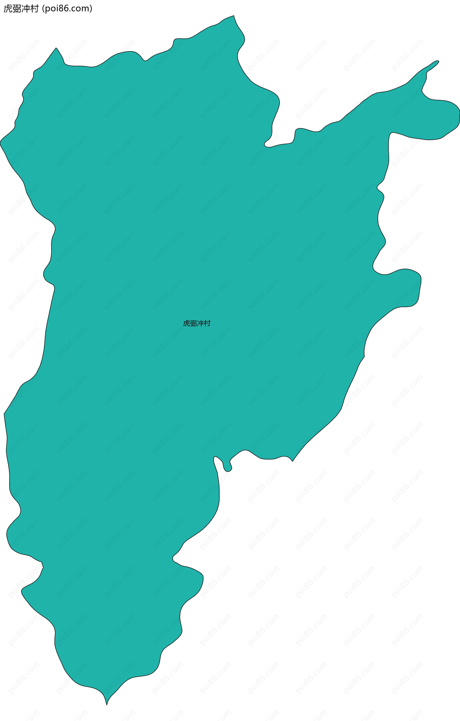 虎弼冲村边界地图