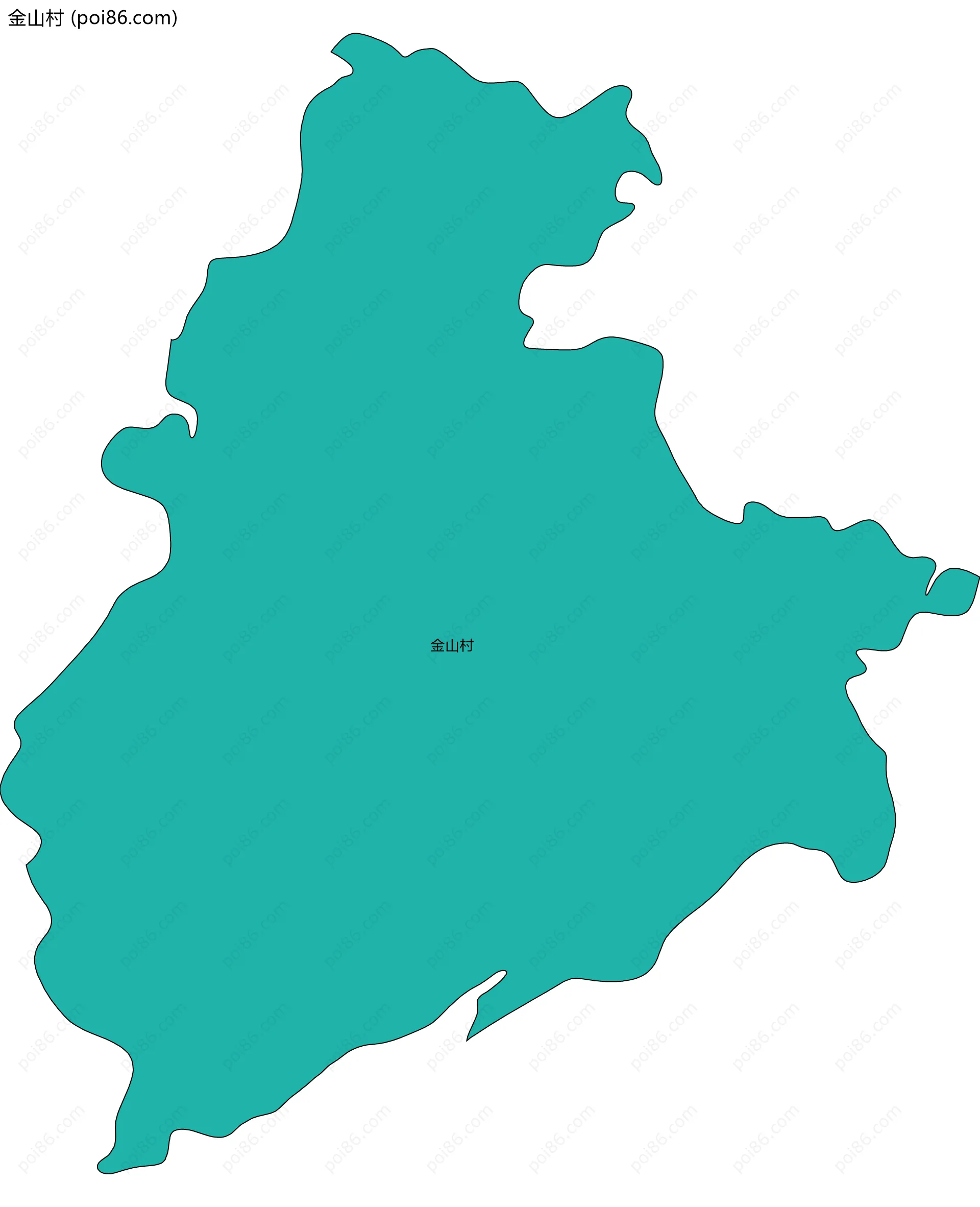 金山村边界地图