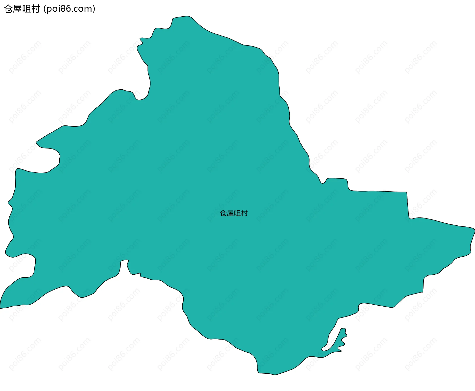 仓屋咀村边界地图