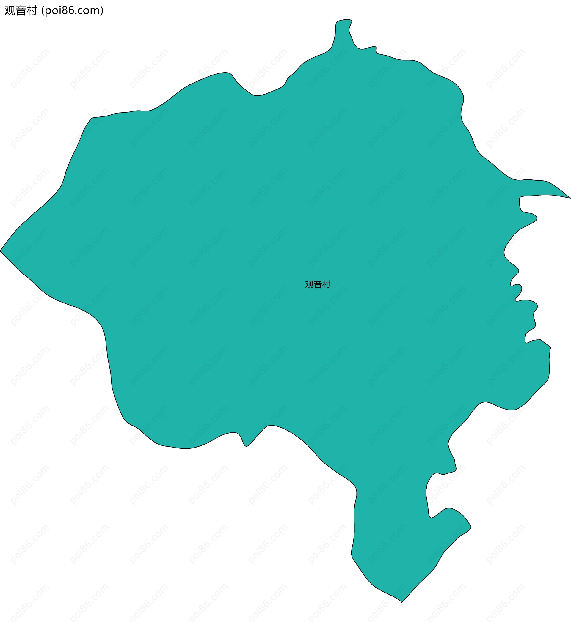 观音村边界地图