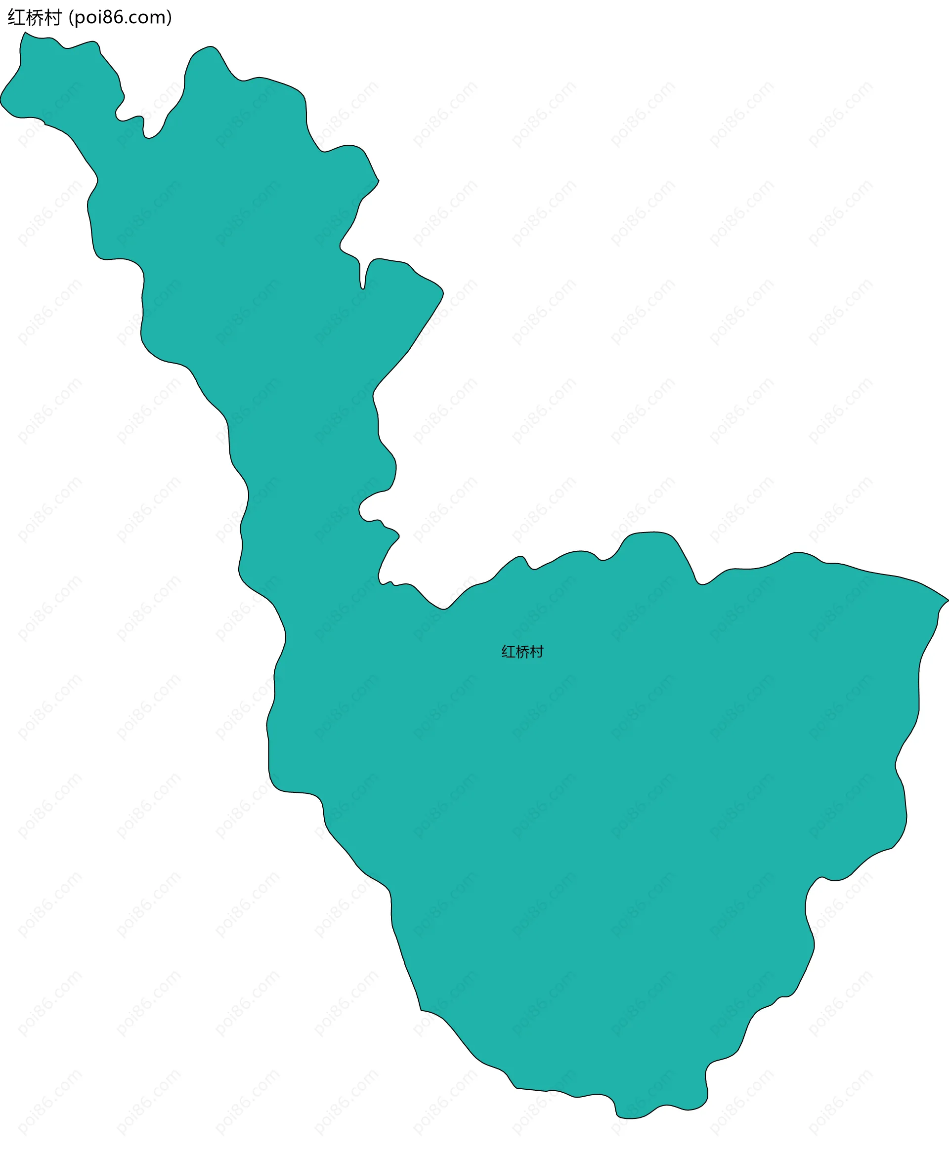 红桥村边界地图
