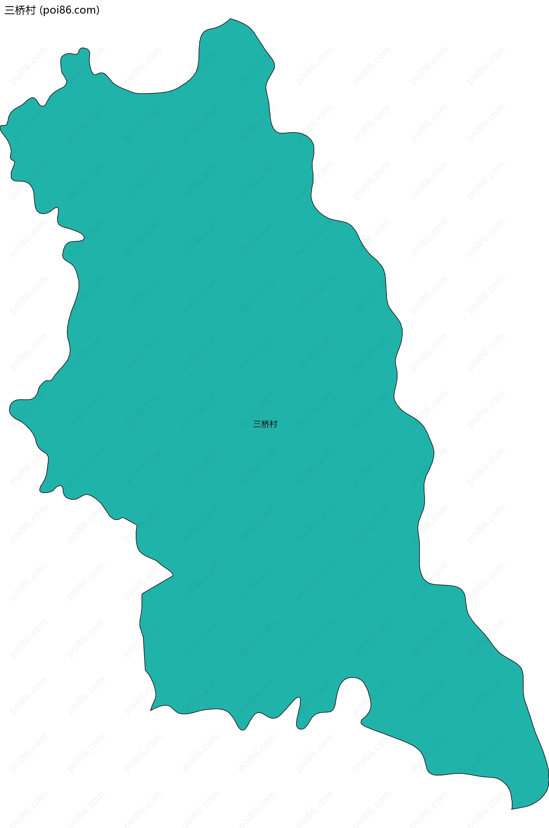 三桥村边界地图