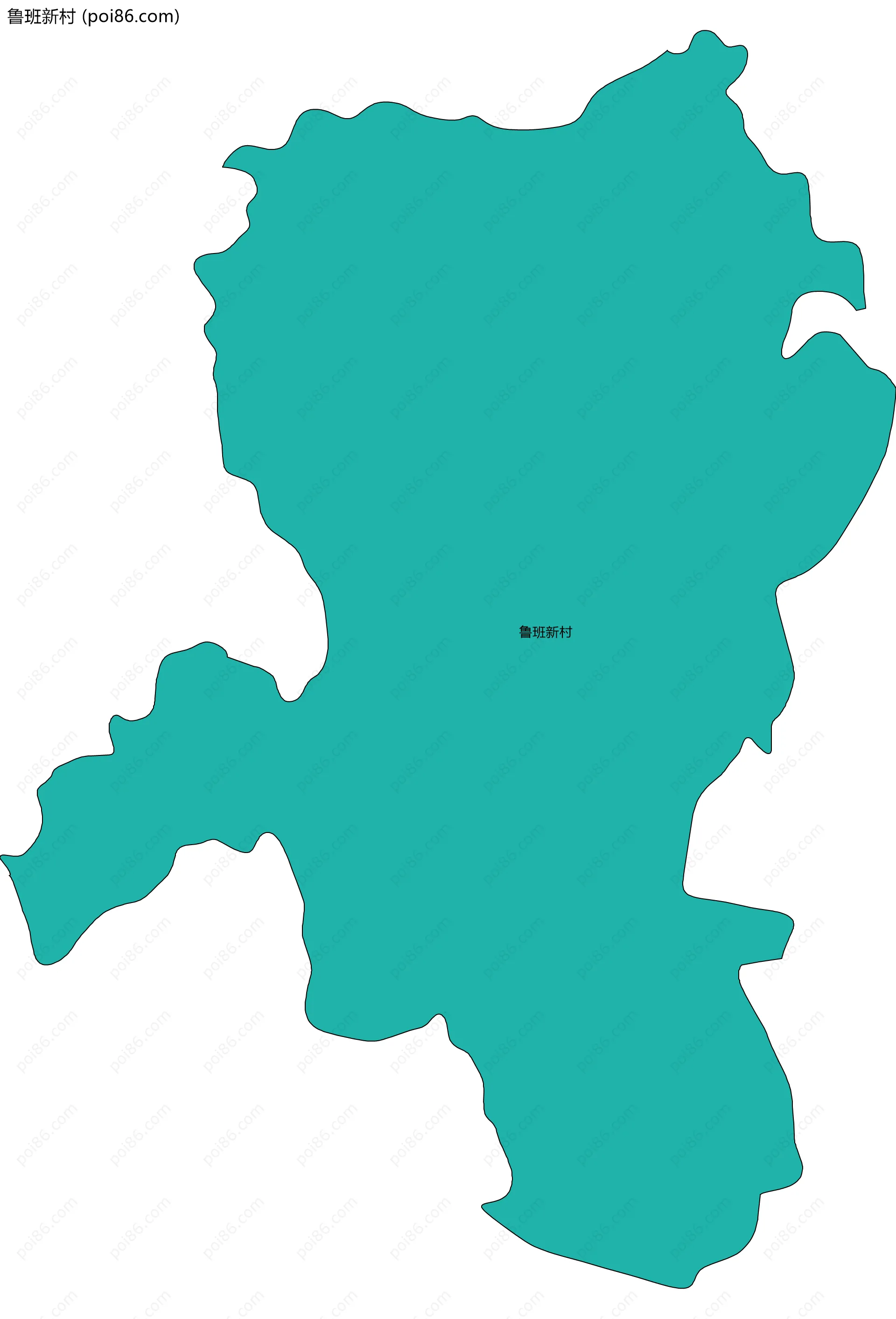 鲁班新村边界地图