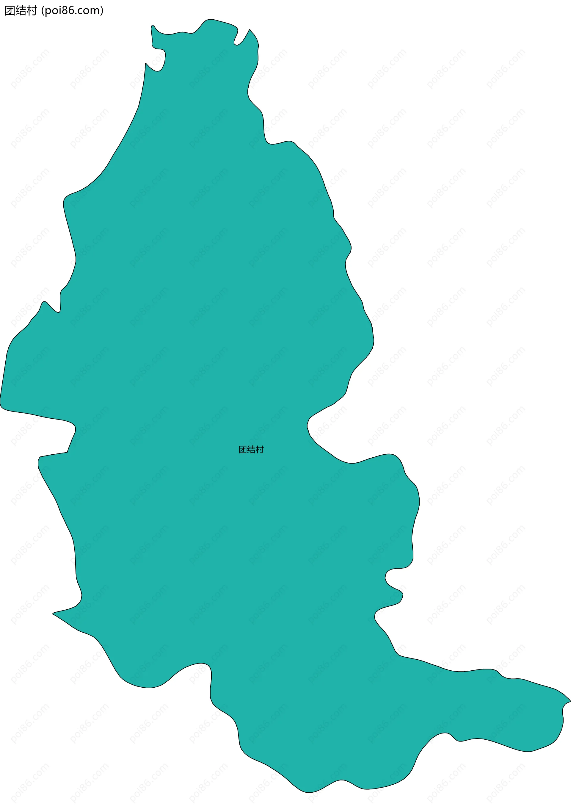 团结村边界地图