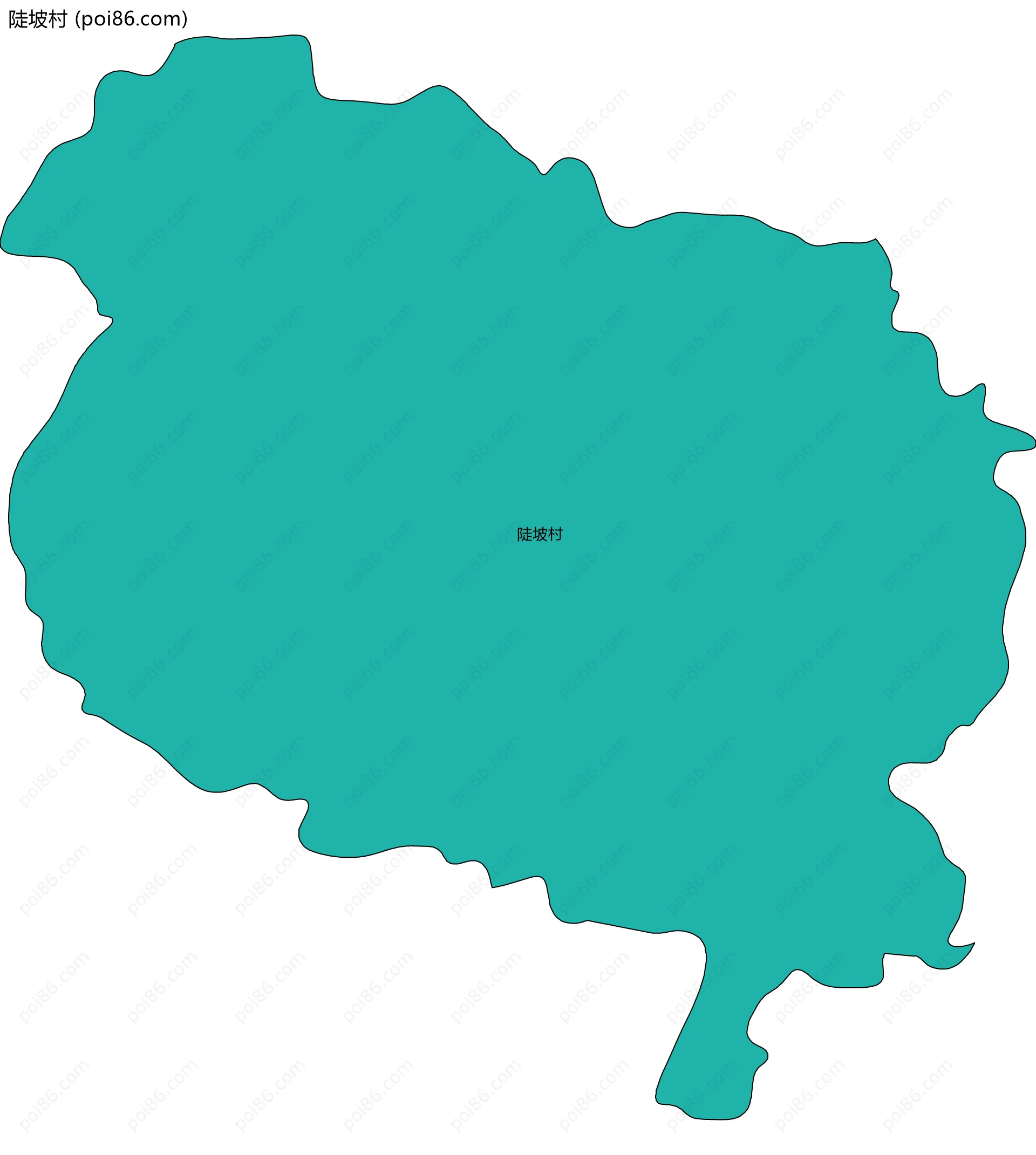 陡坡村边界地图