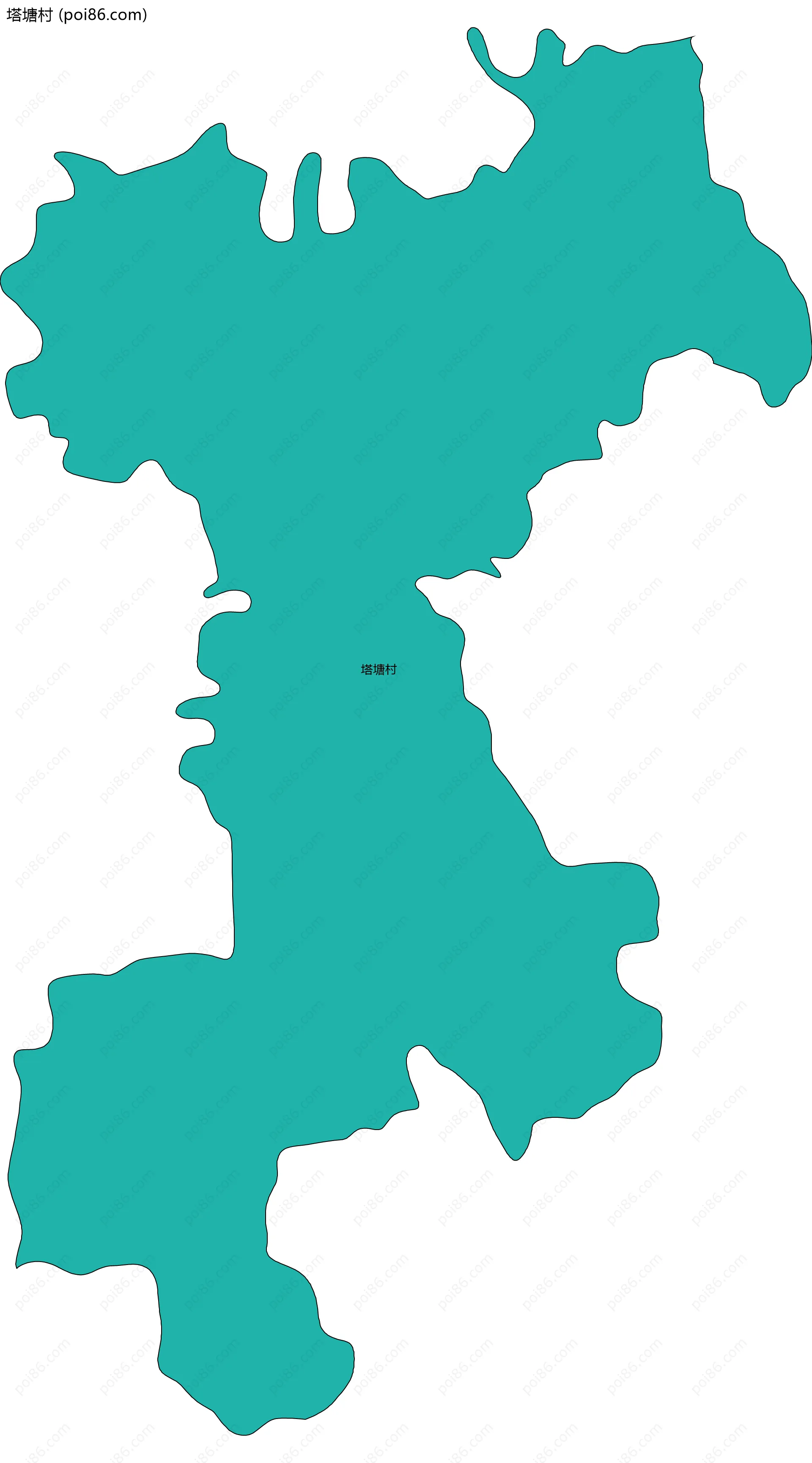 塔塘村边界地图