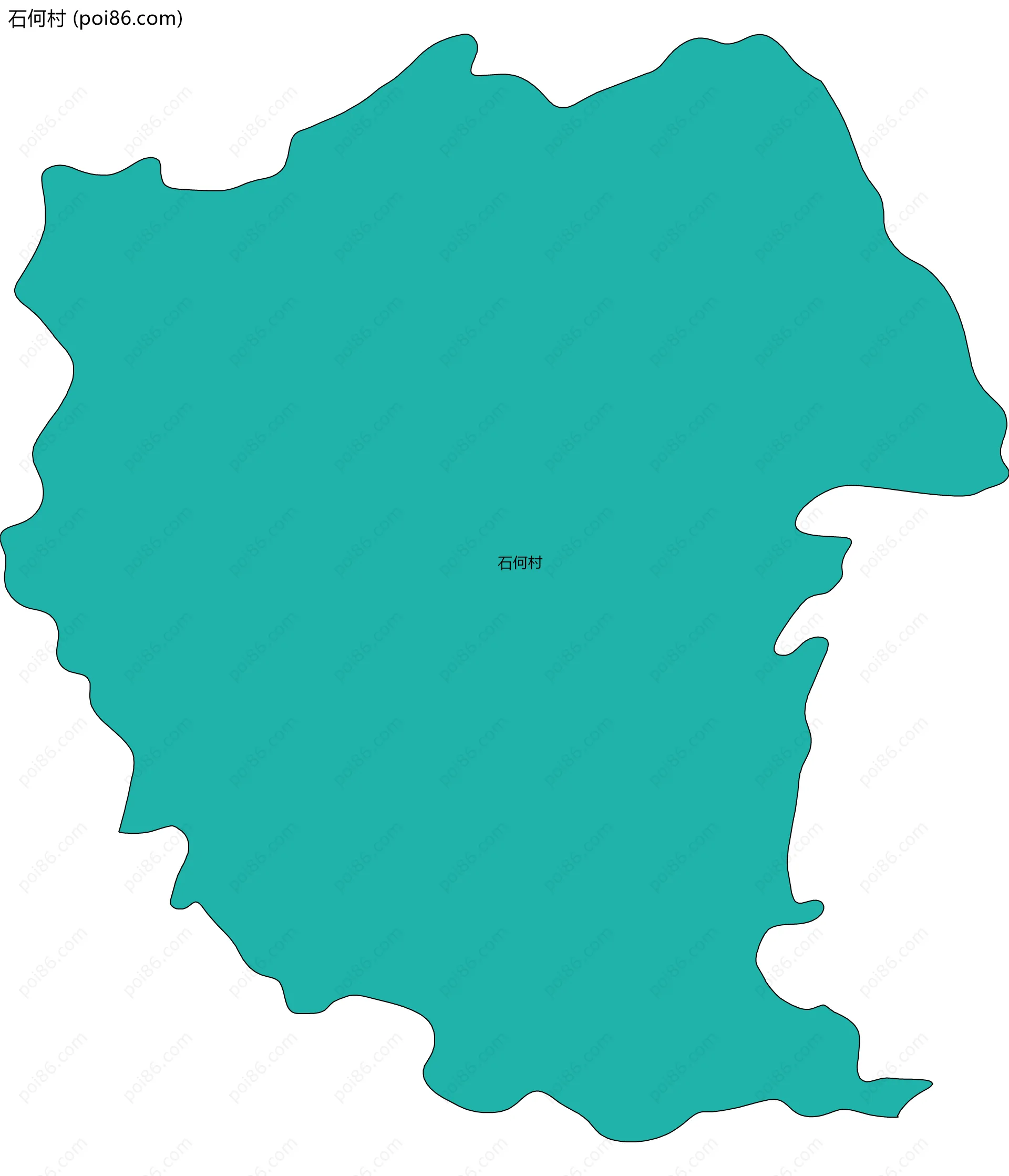 石何村边界地图