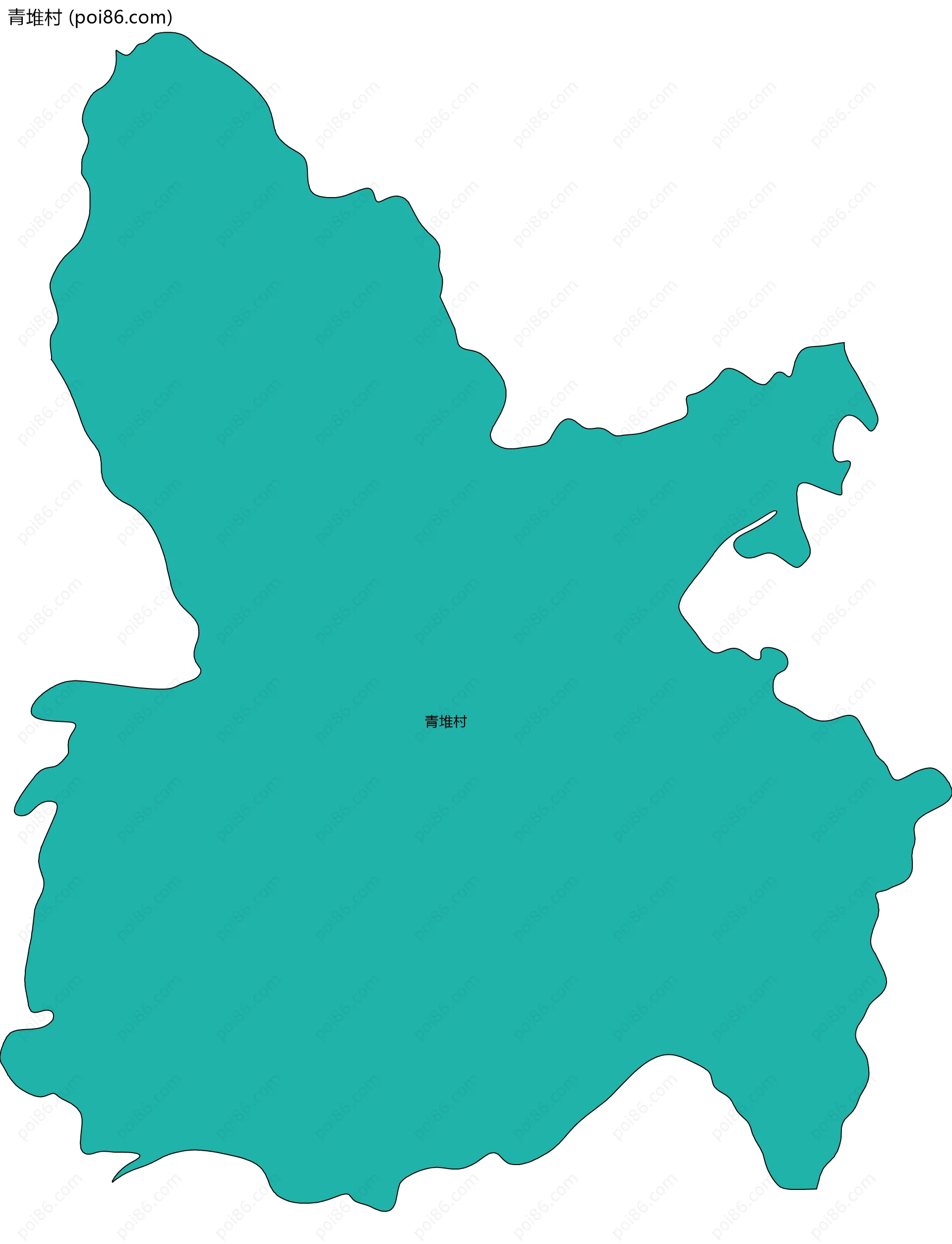 青堆村边界地图