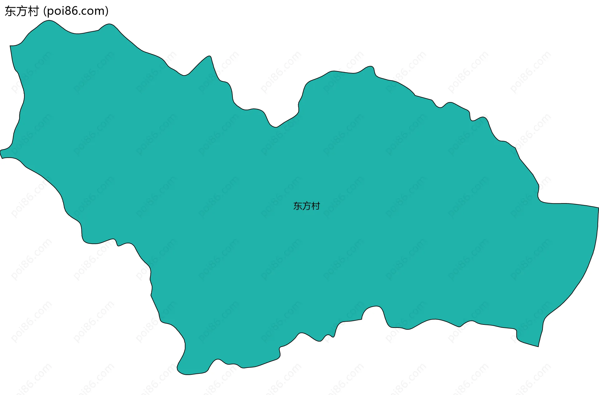 东方村边界地图