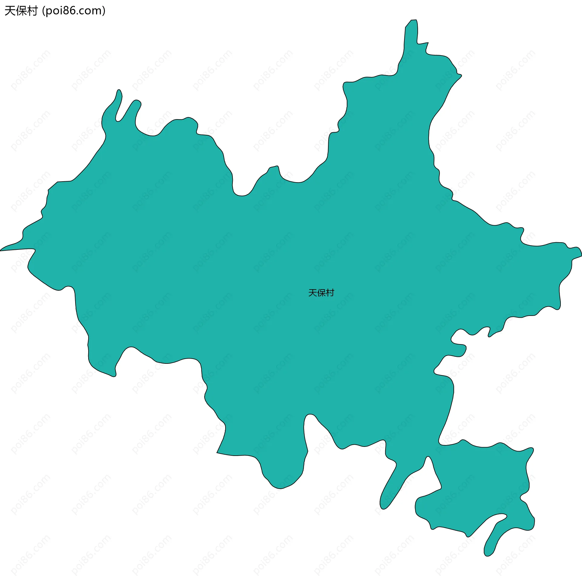 天保村边界地图