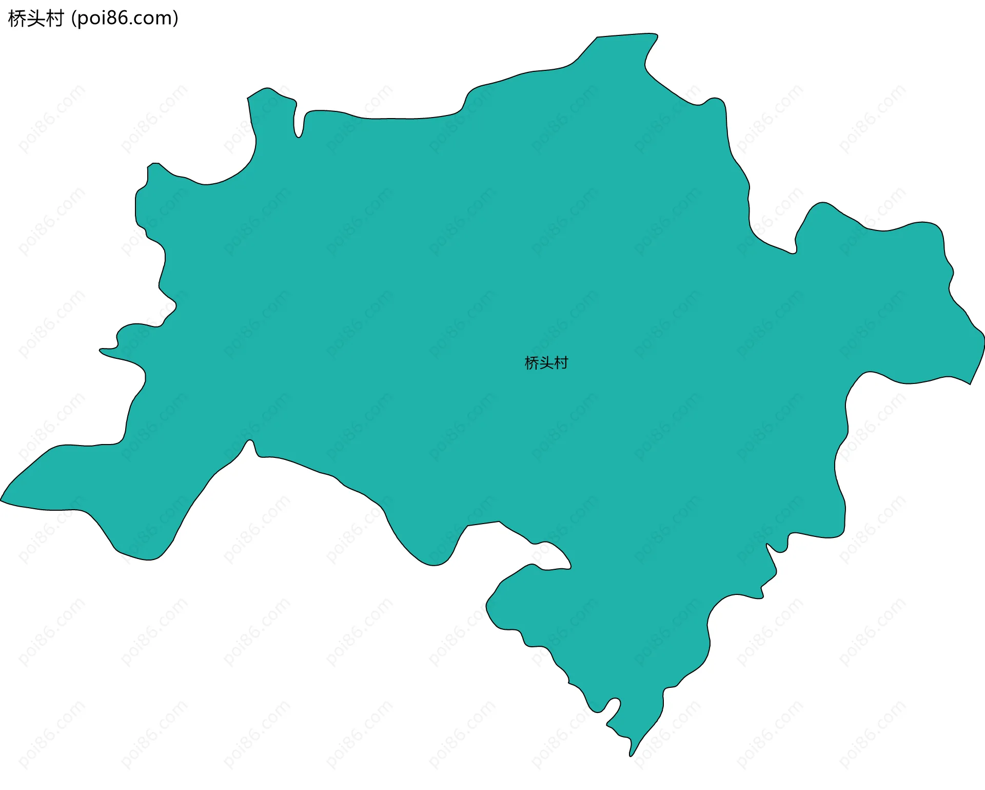 桥头村边界地图