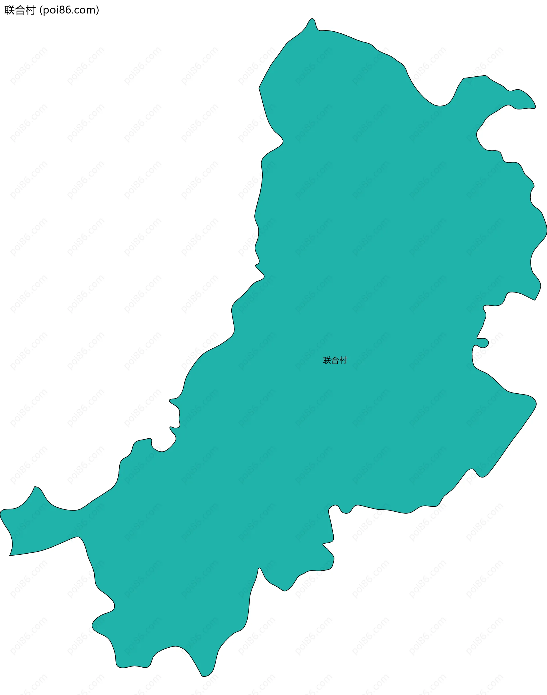 联合村边界地图