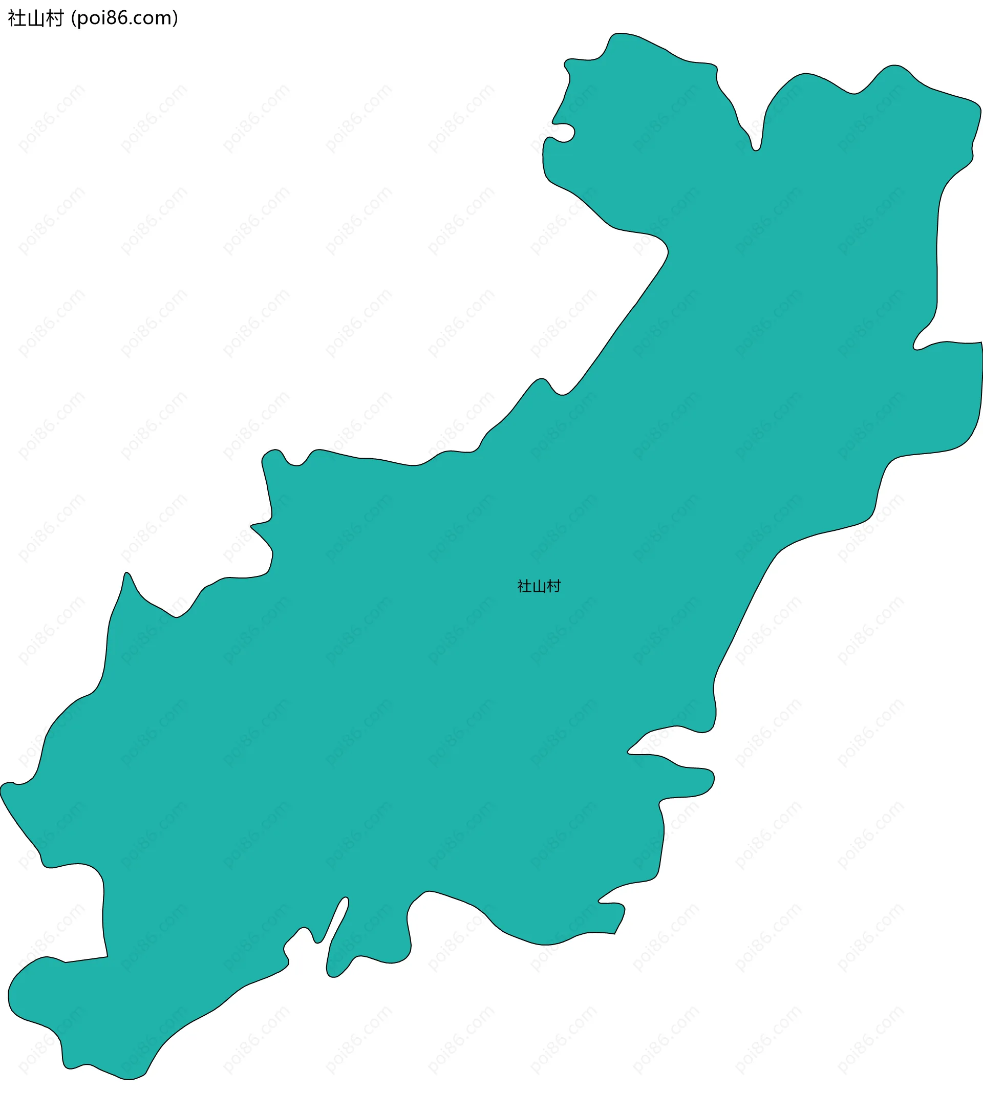 社山村边界地图