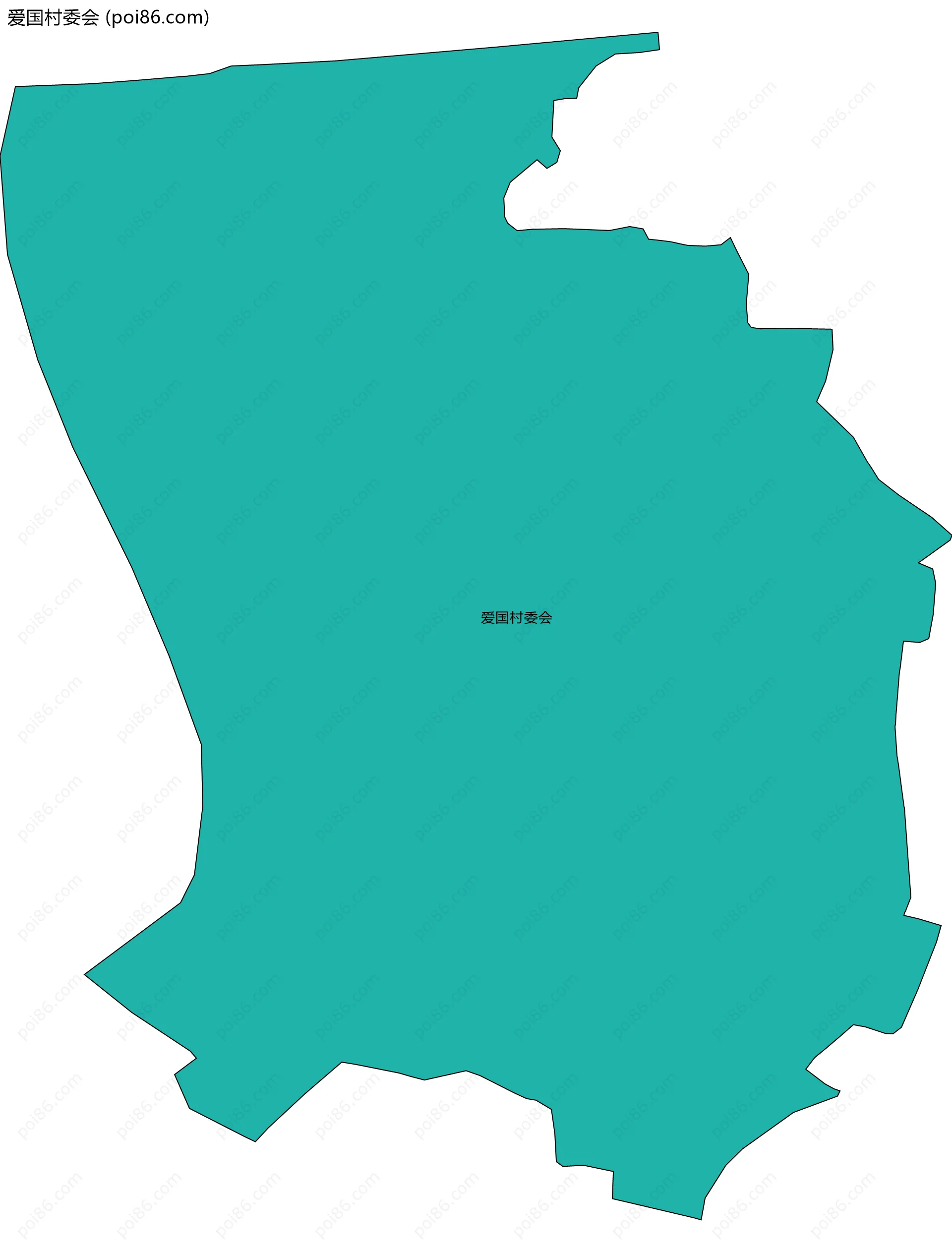 爱国村委会边界地图