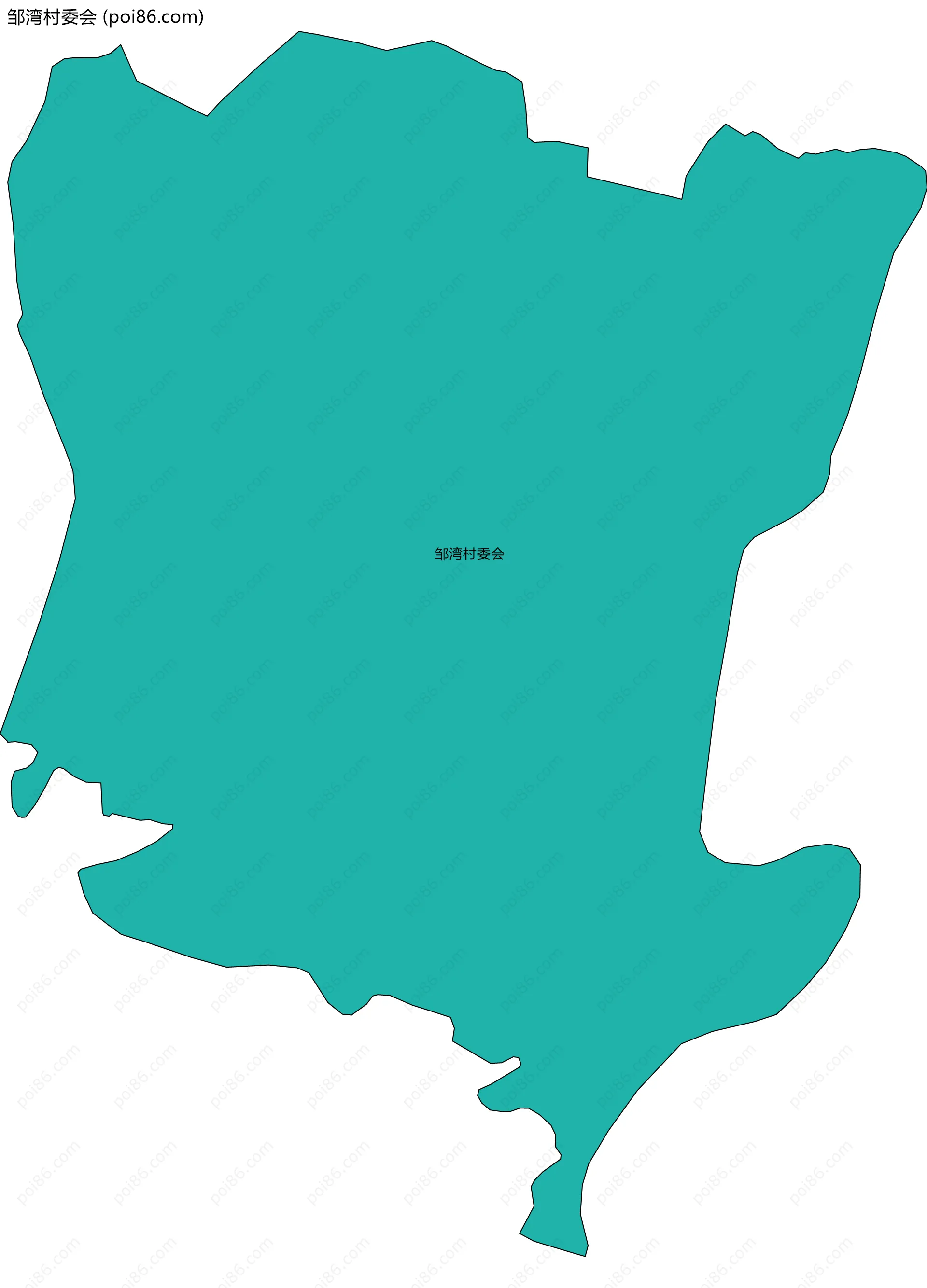 邹湾村委会边界地图