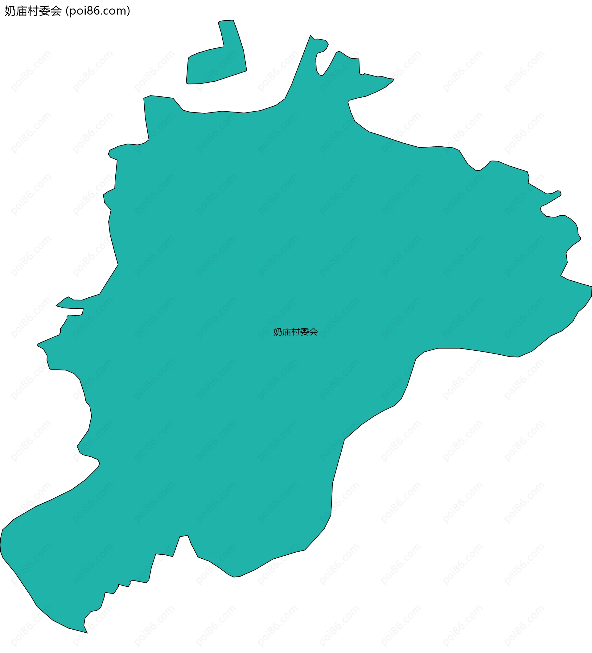 奶庙村委会边界地图