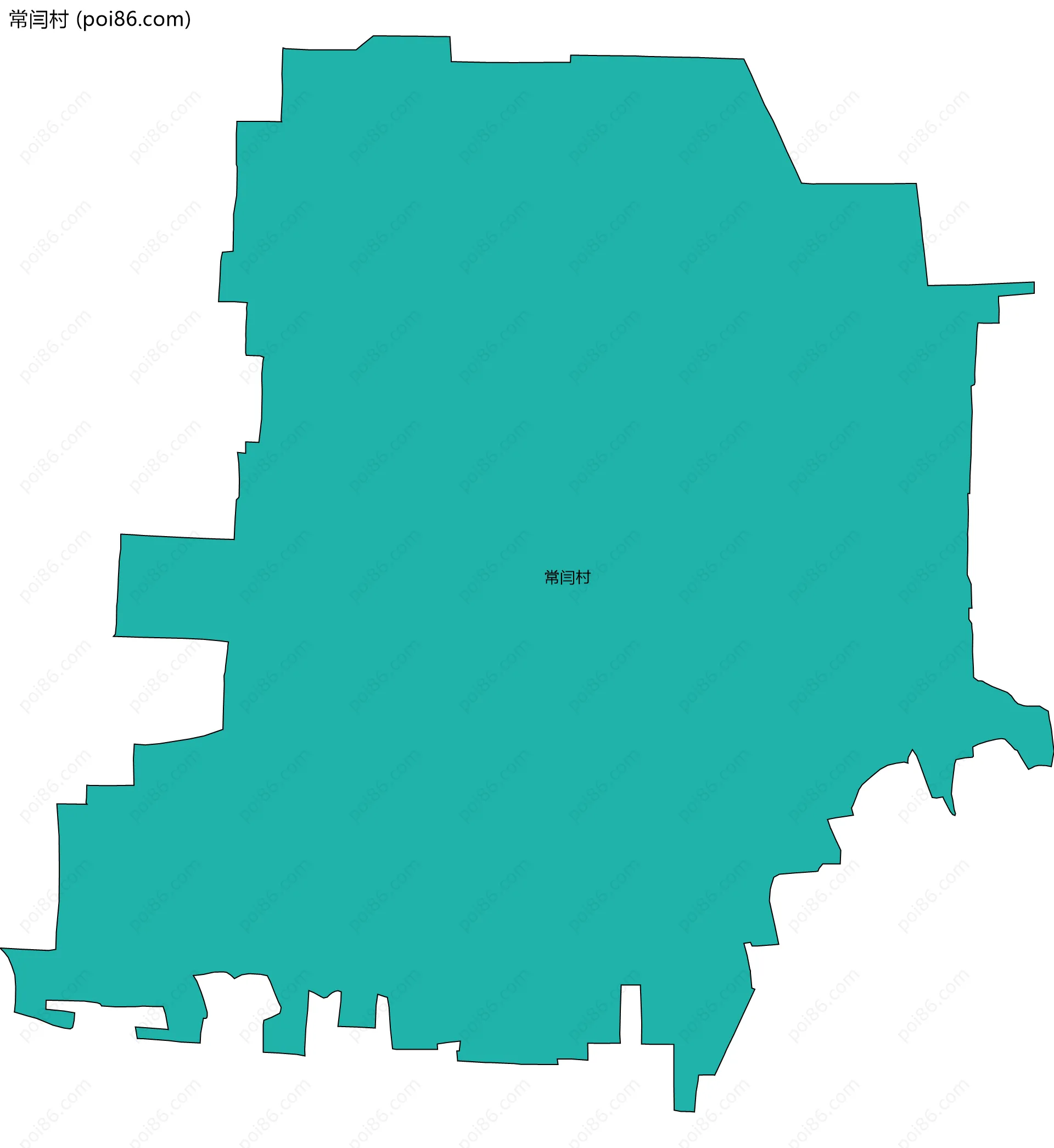 常闫村边界地图