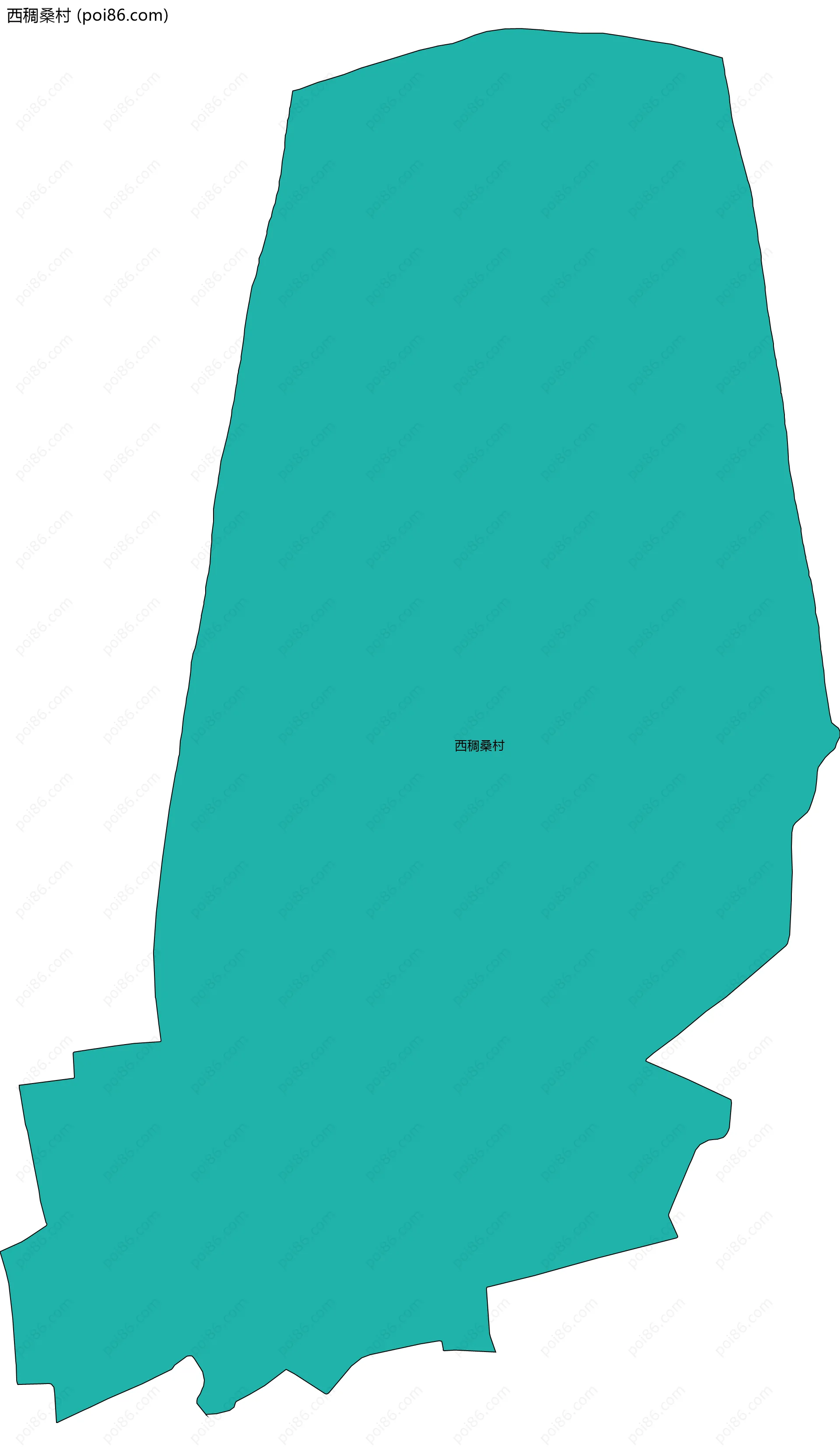 西稠桑村边界地图