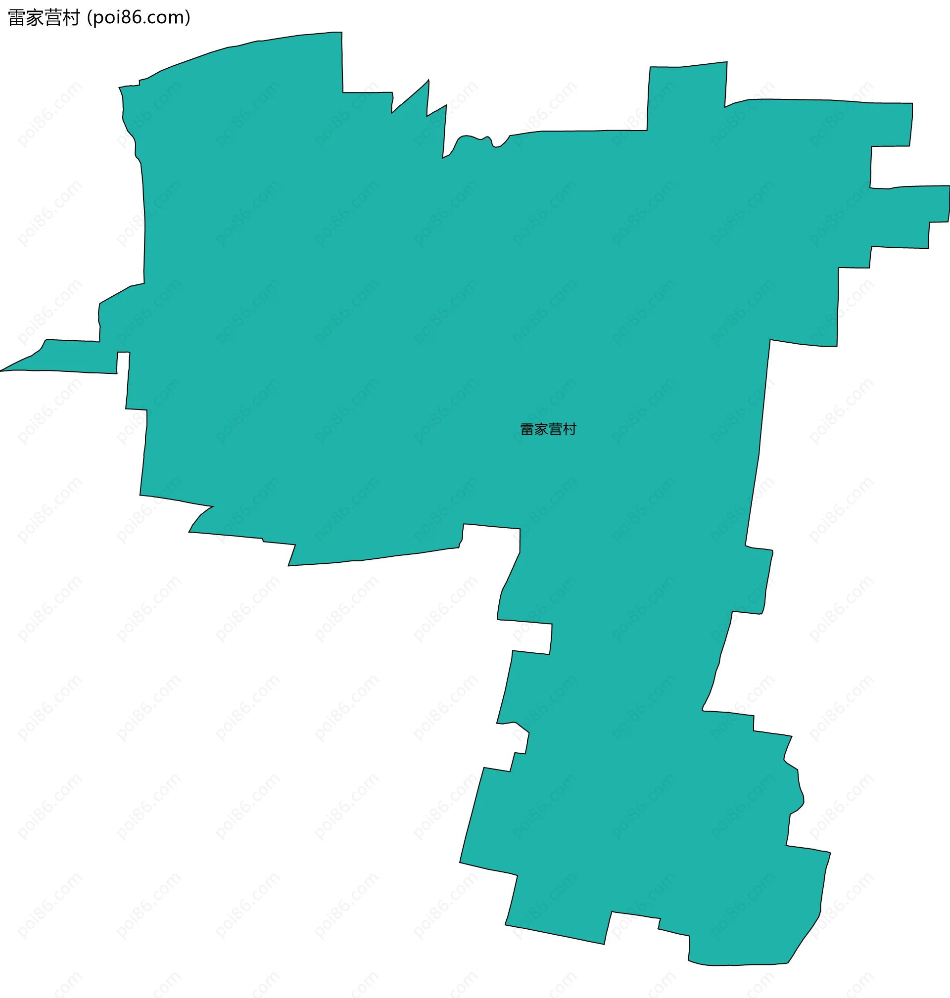 雷家营村边界地图