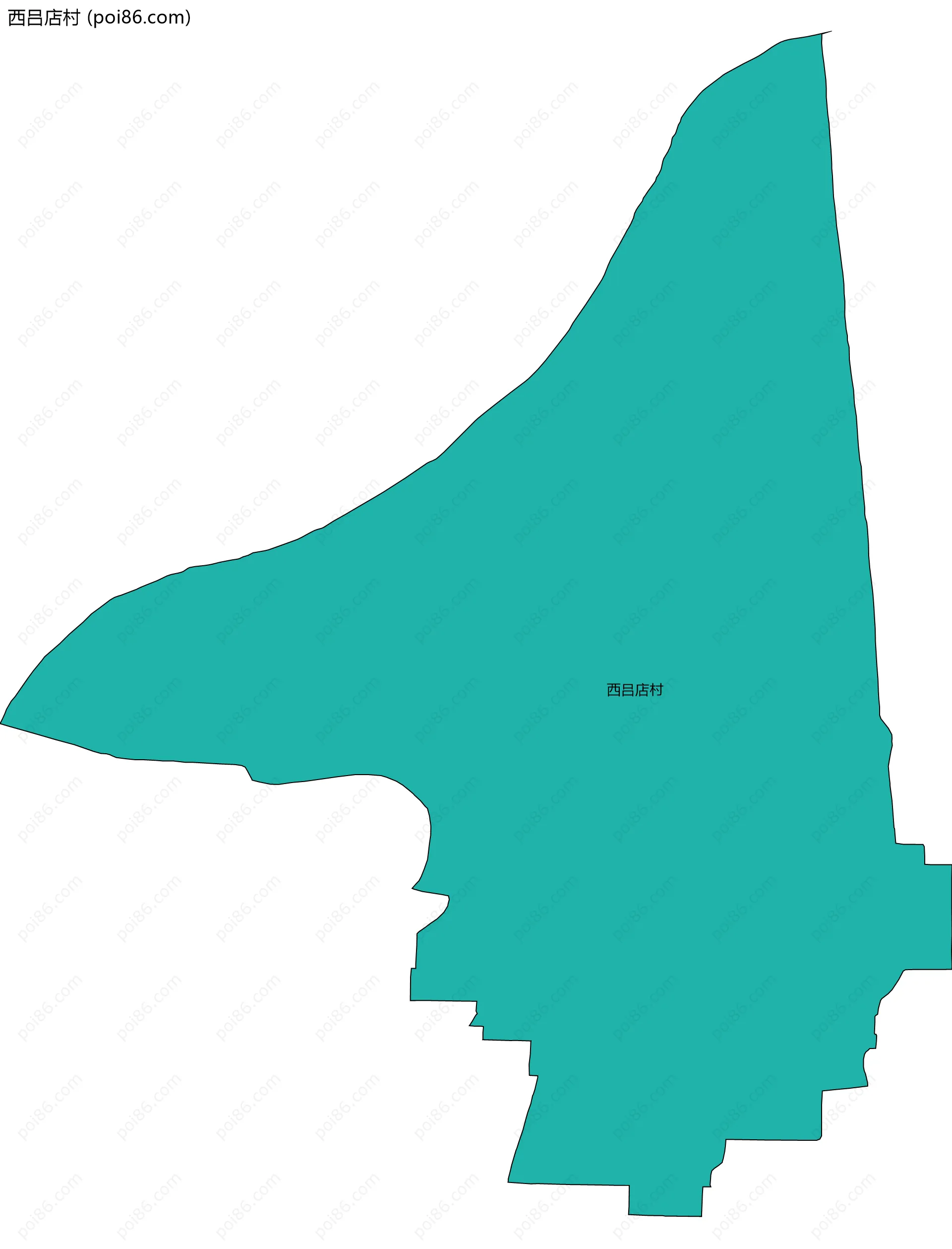 西吕店村边界地图