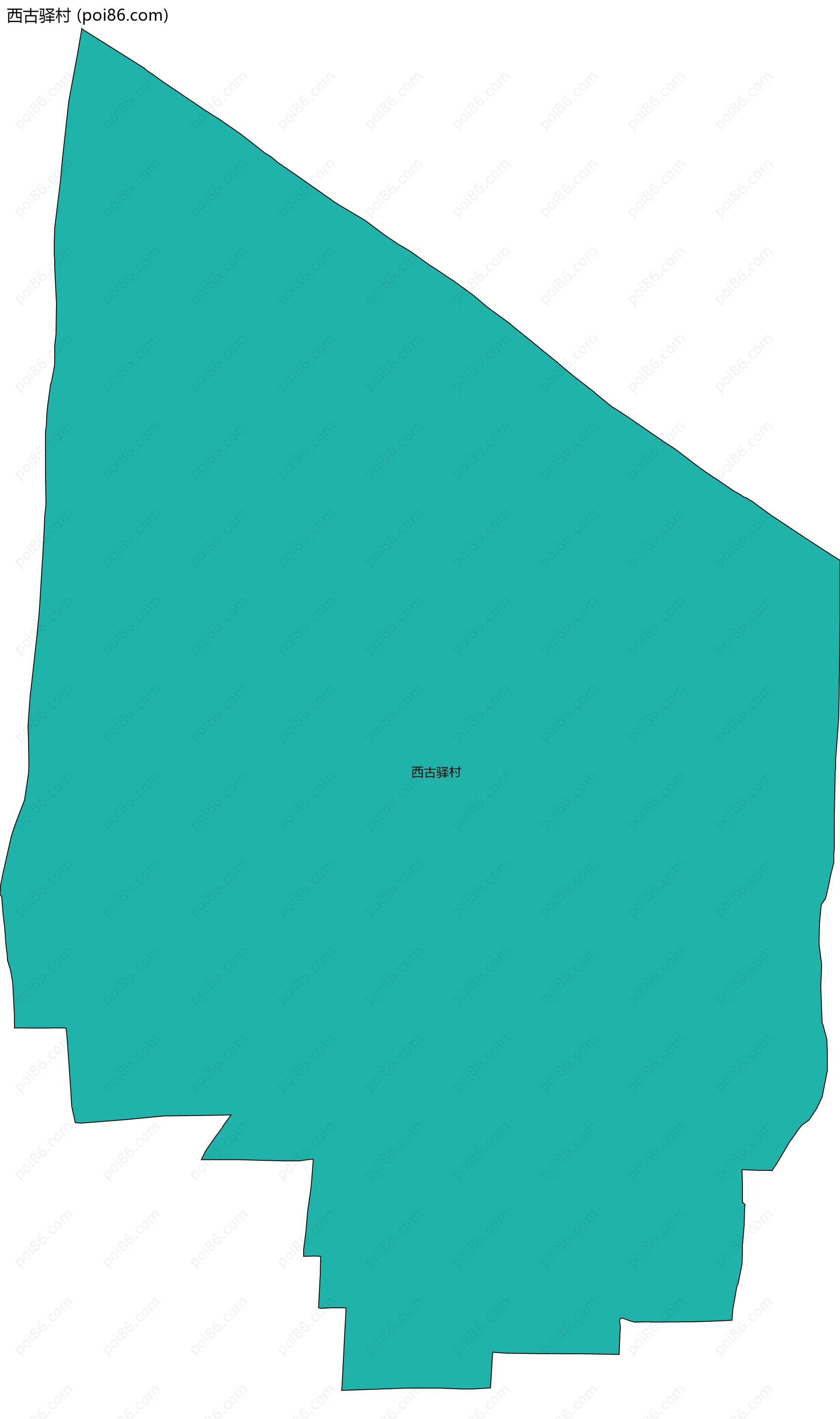 西古驿村边界地图