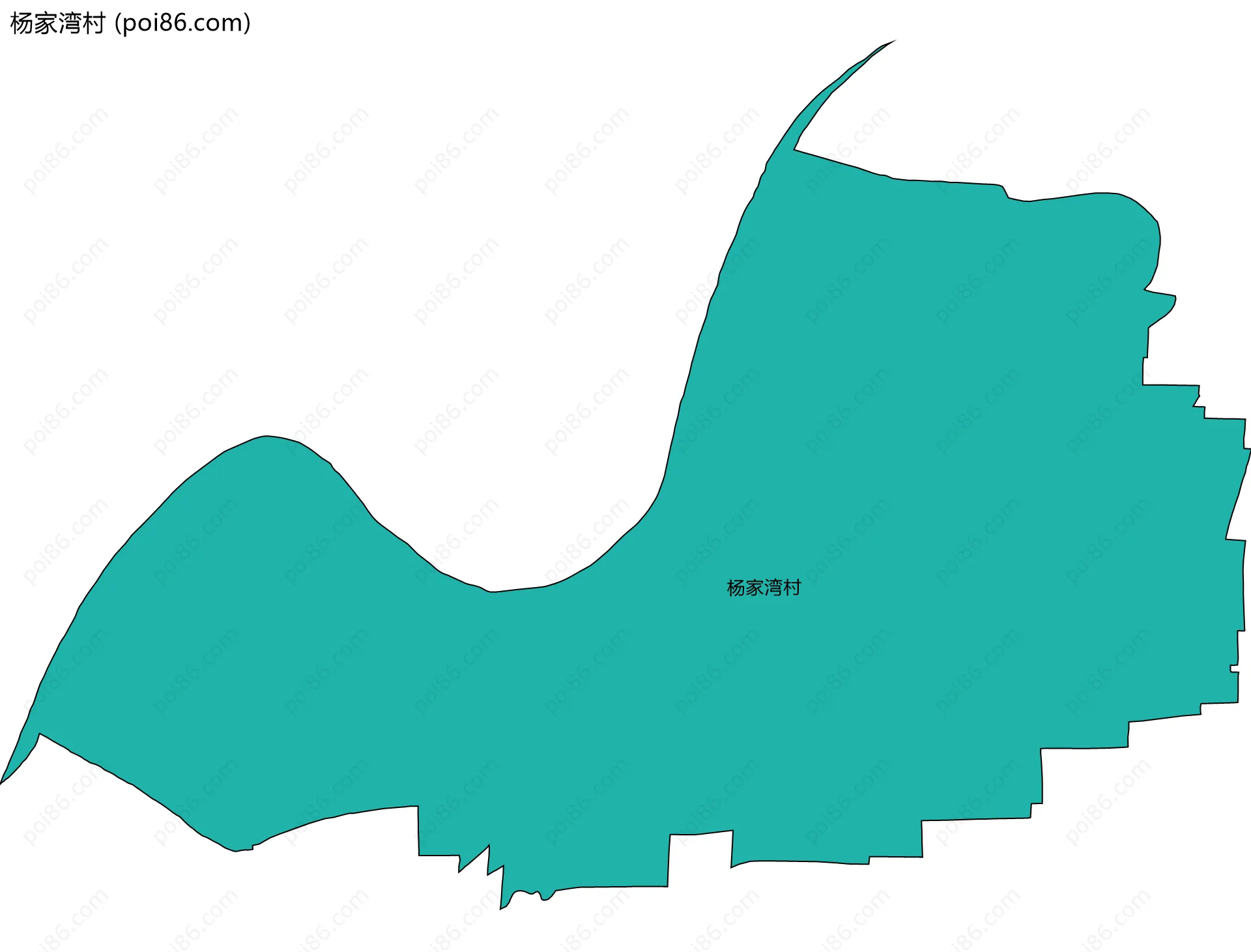 杨家湾村边界地图