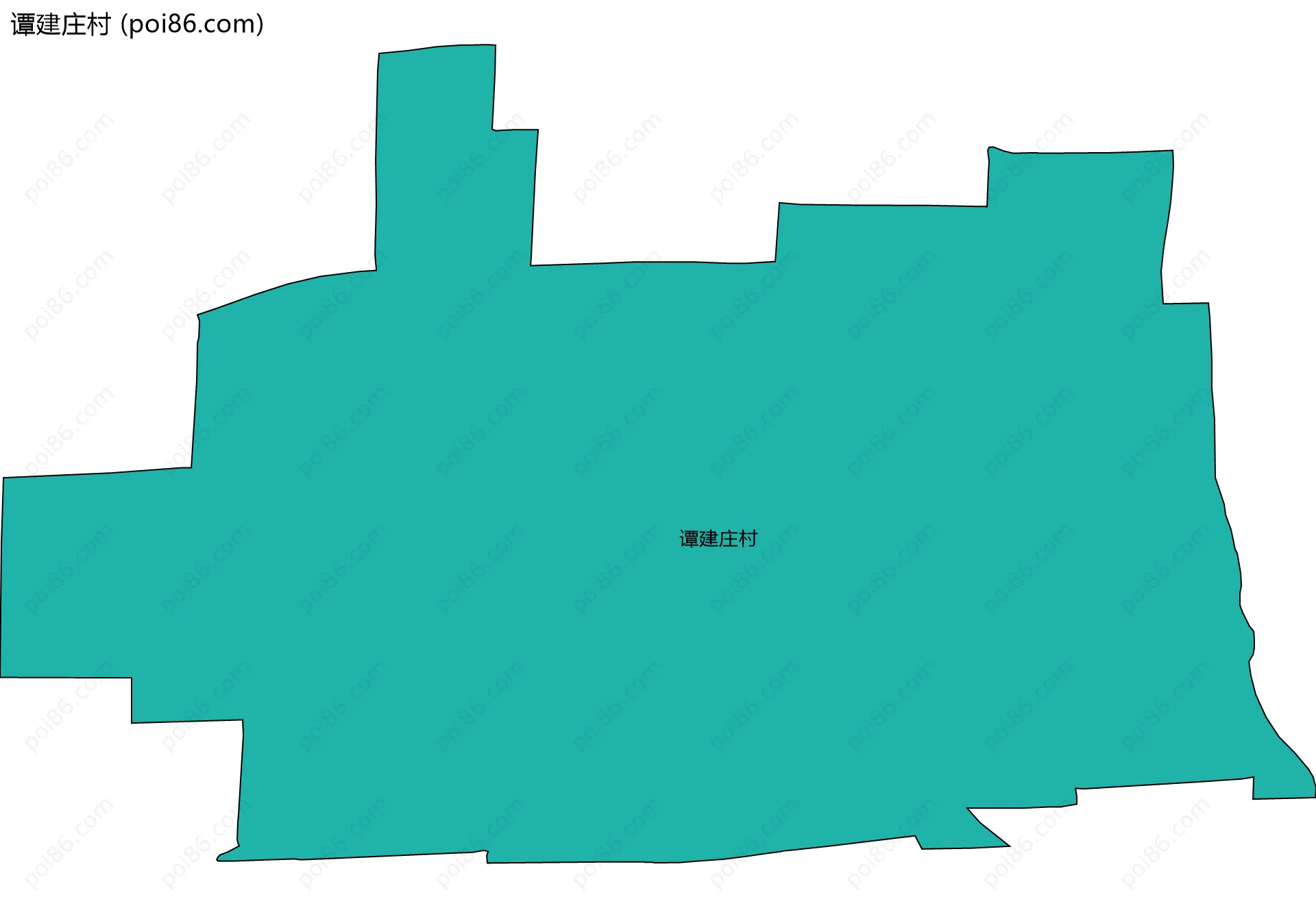 谭建庄村边界地图