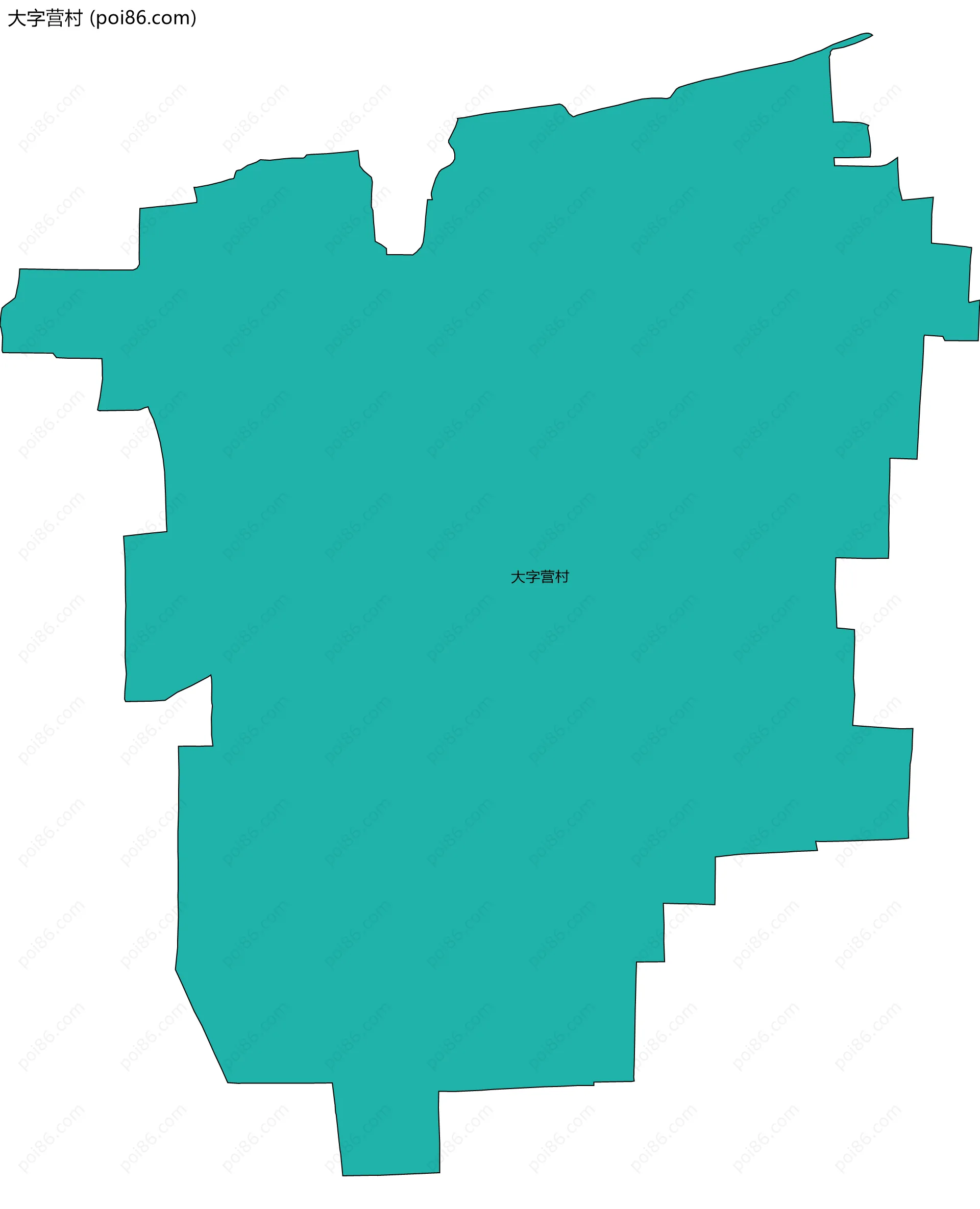 大字营村边界地图