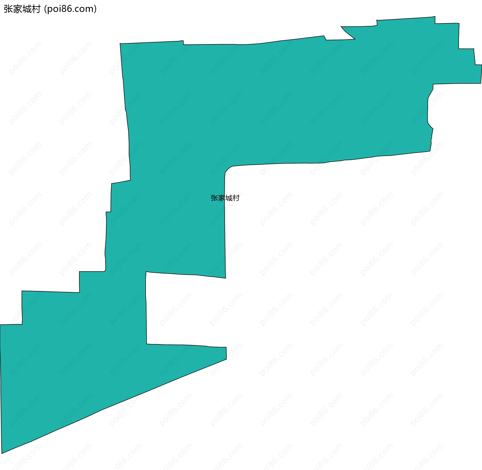 张家城村边界地图