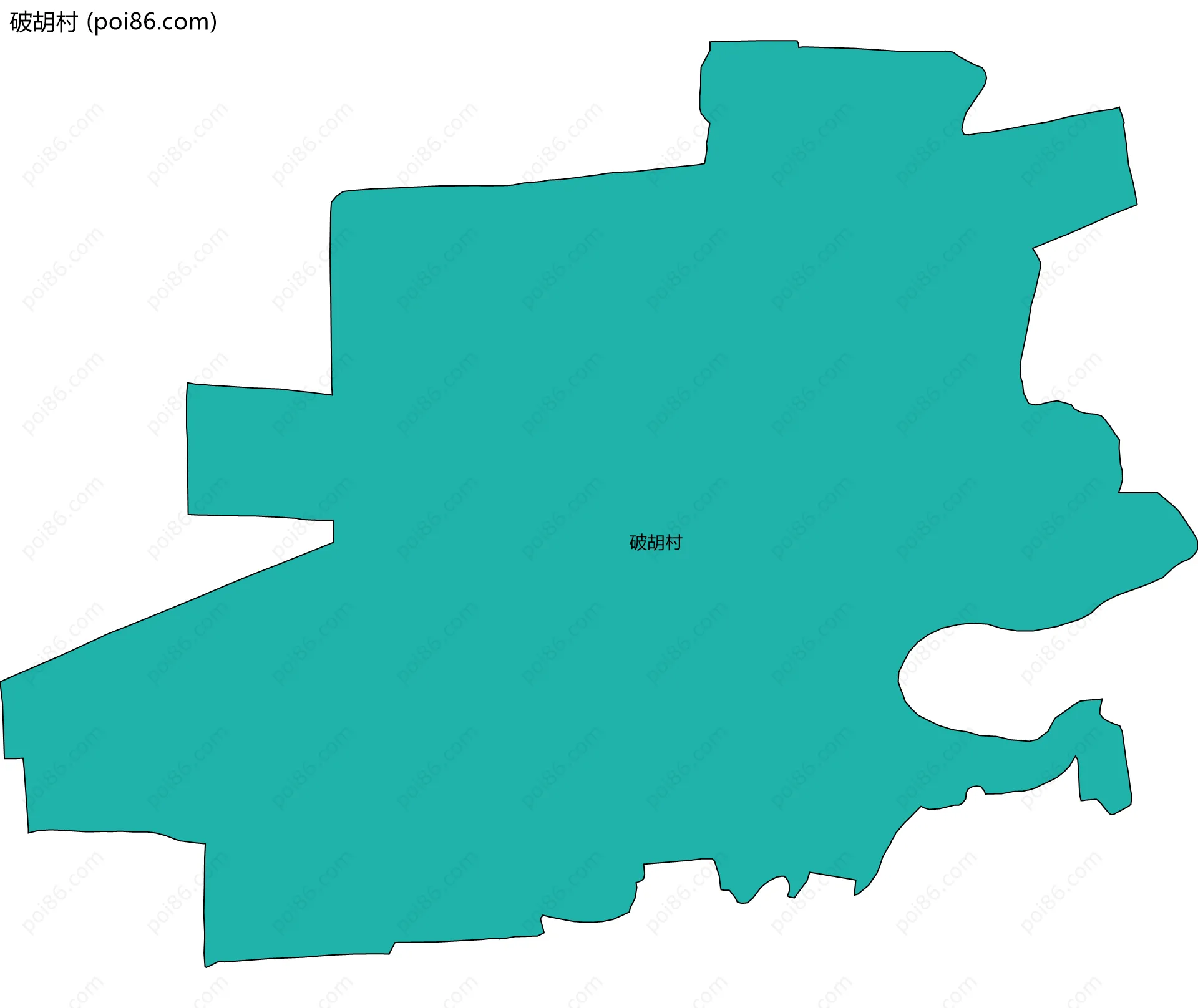 破胡村边界地图