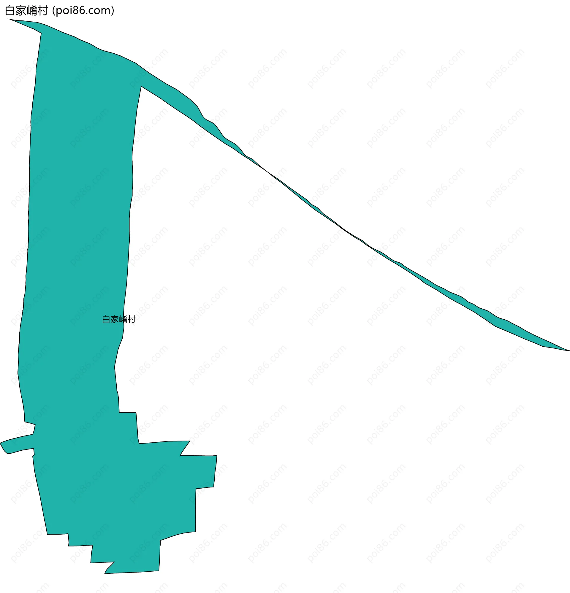 白家崤村边界地图