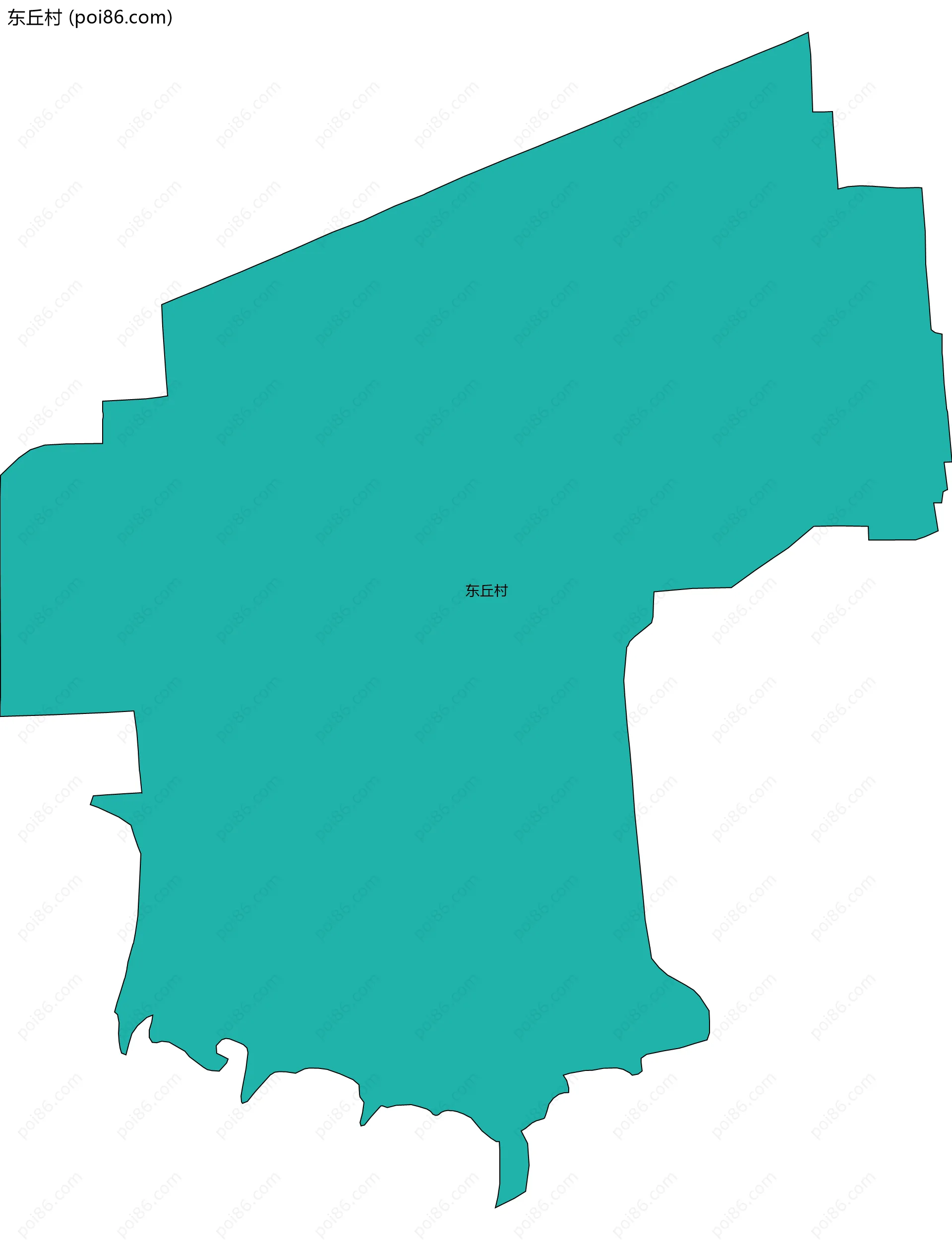 东丘村边界地图