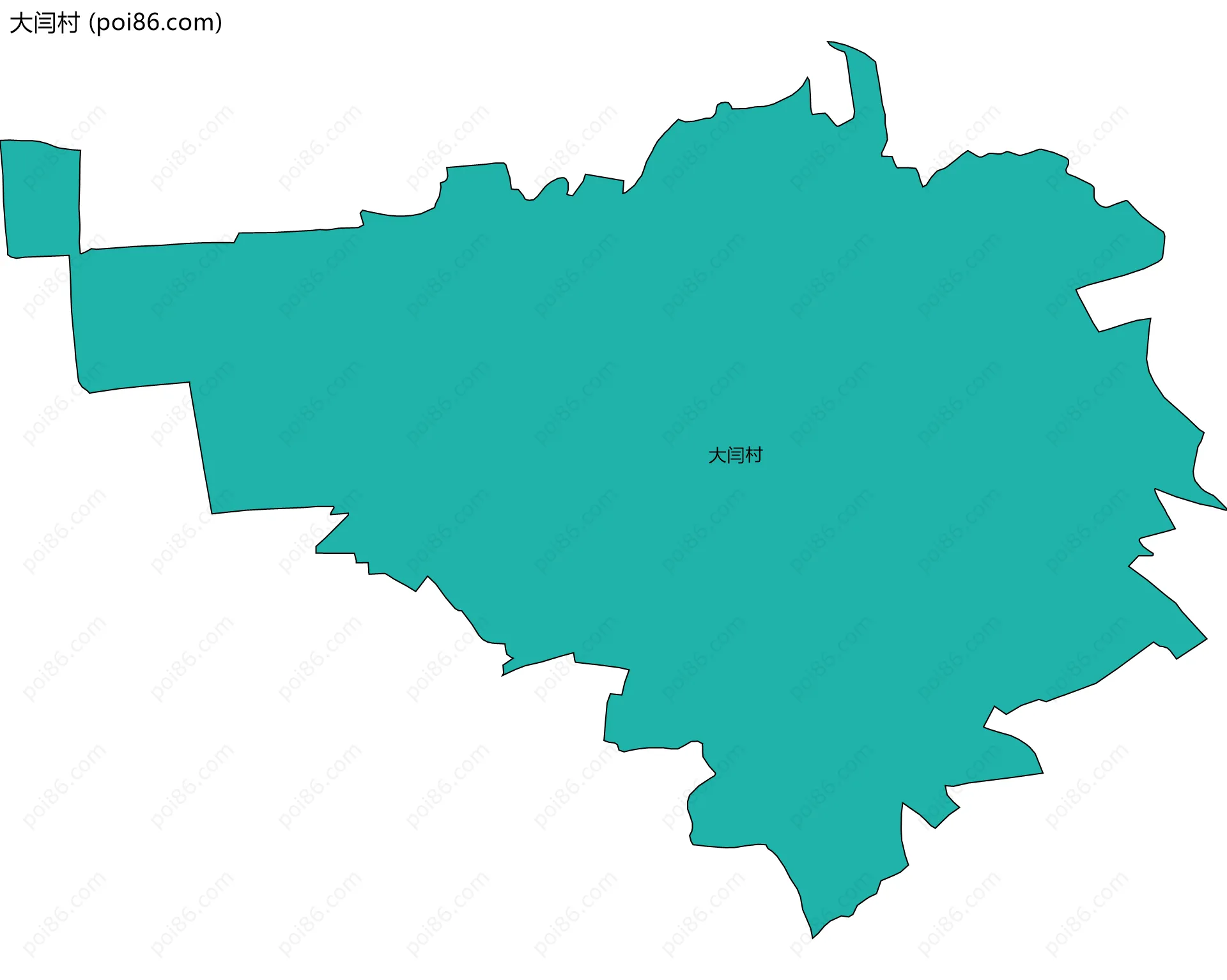 大闫村边界地图