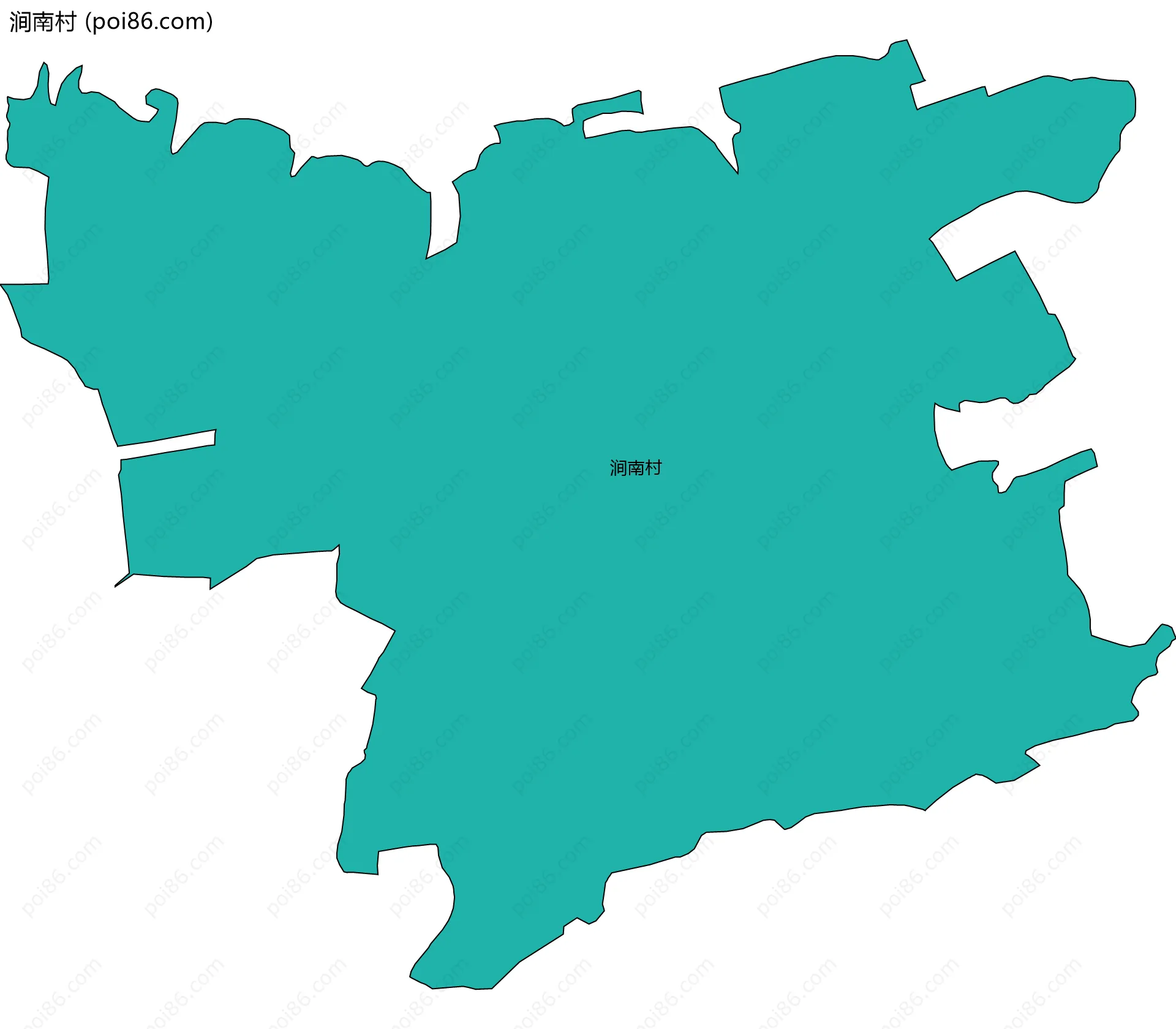 涧南村边界地图